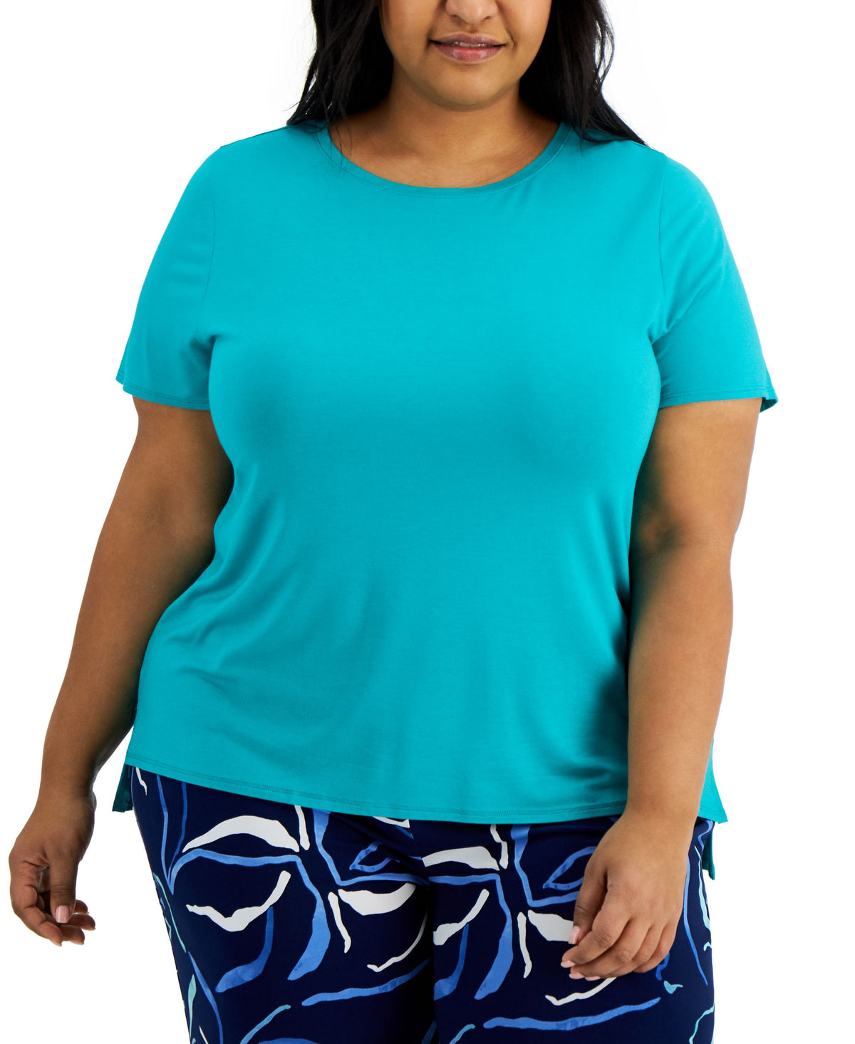 Alfani Plus Size Solid T-Shirt