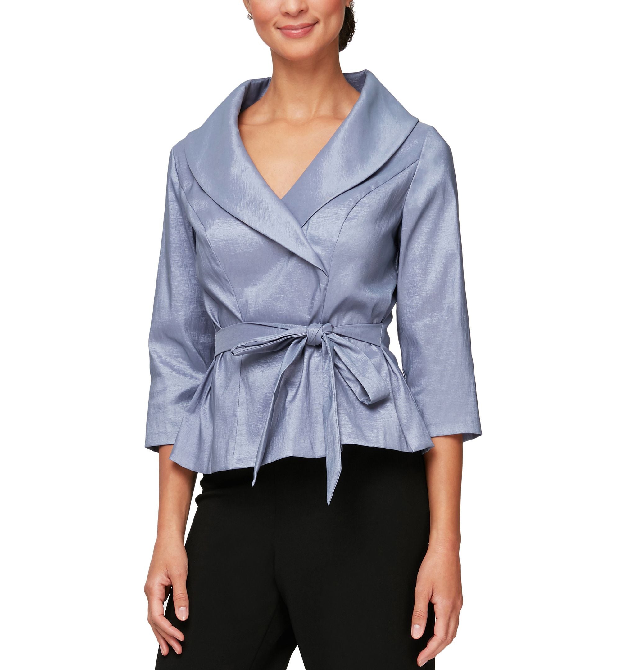 Tie-Waist Surplice Blouse
