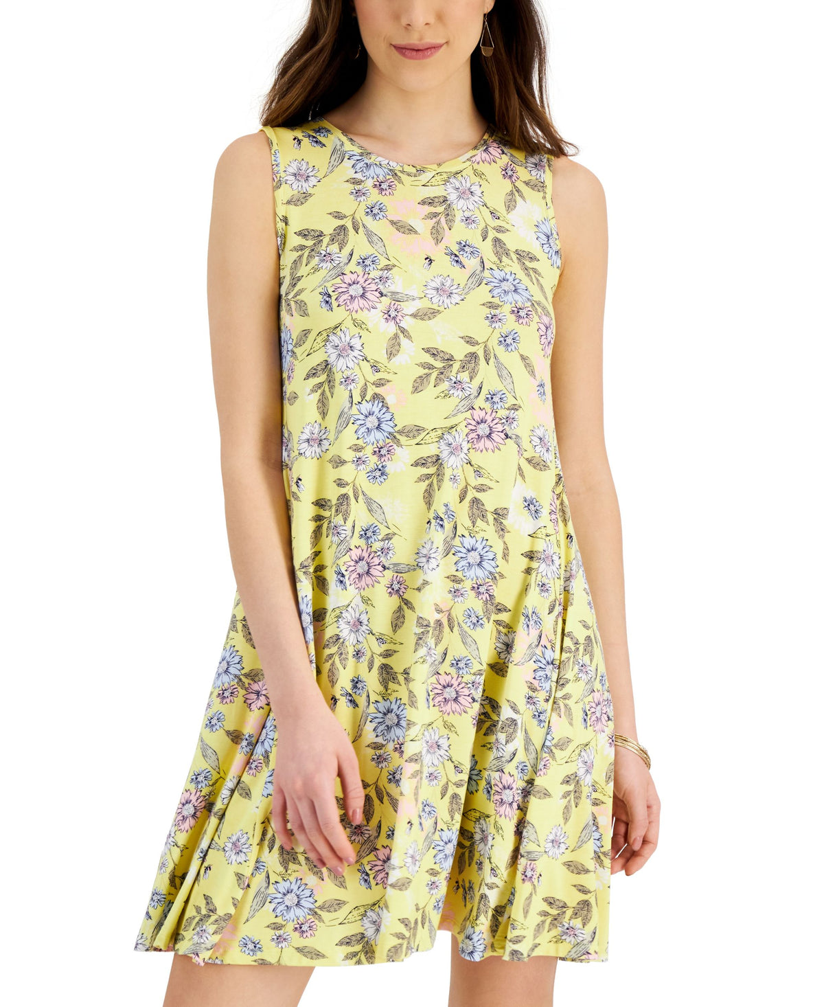 Style & Co Petite Sleeveless Printed Flip Flop Dress