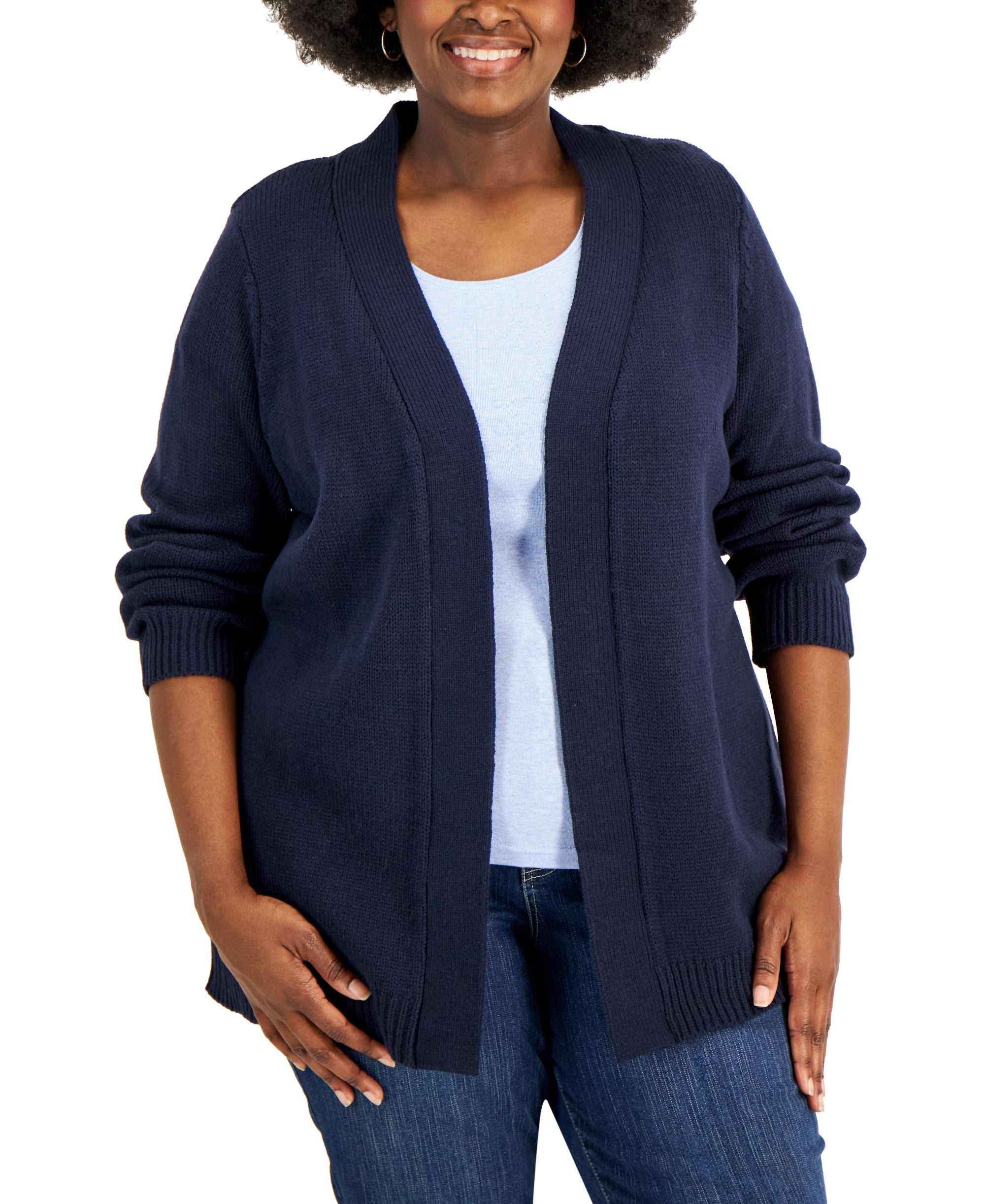Karen Scott Plus Size Cardigan Sweater