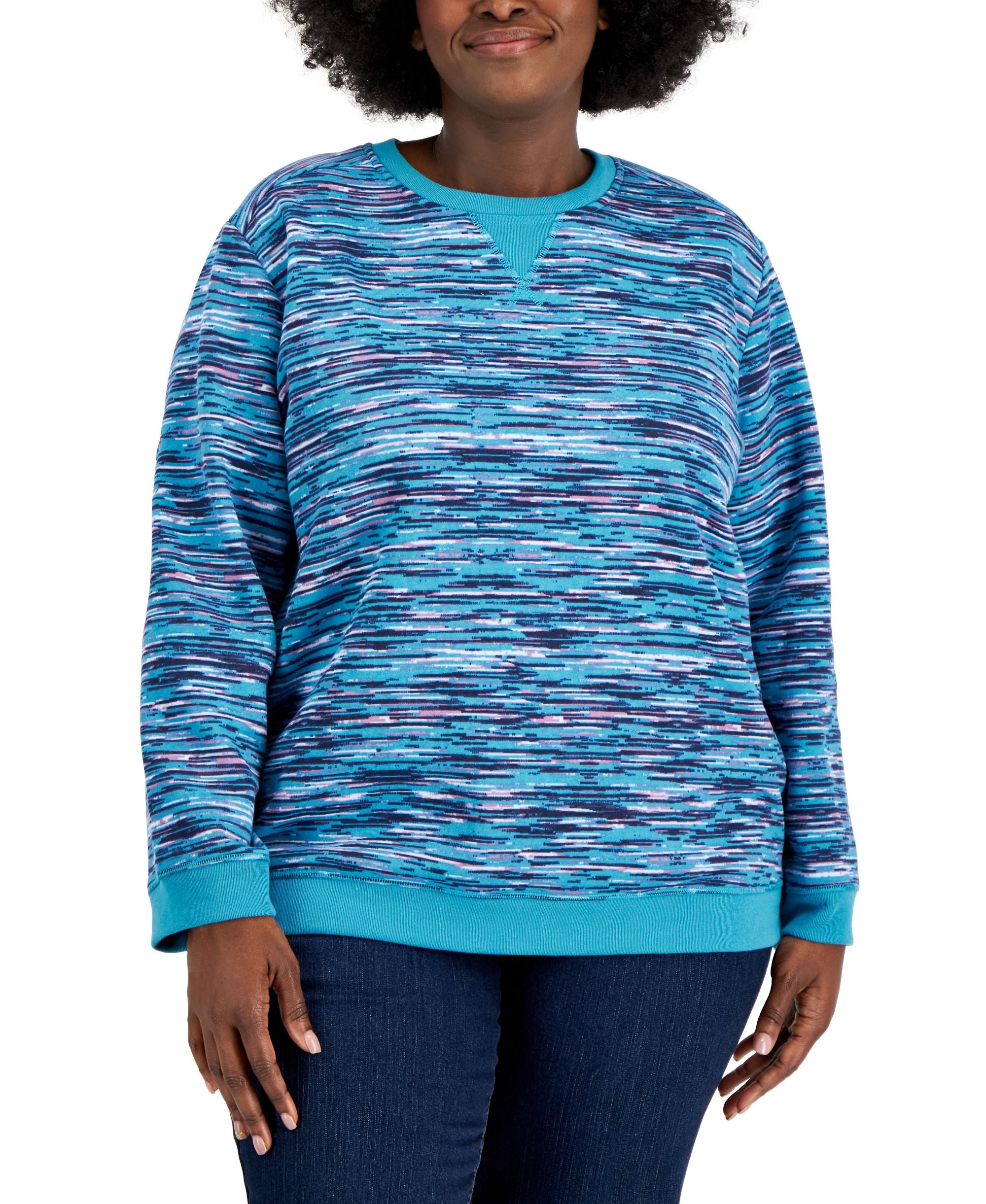 Karen Scott Plus Size Fleece Sweatshirt