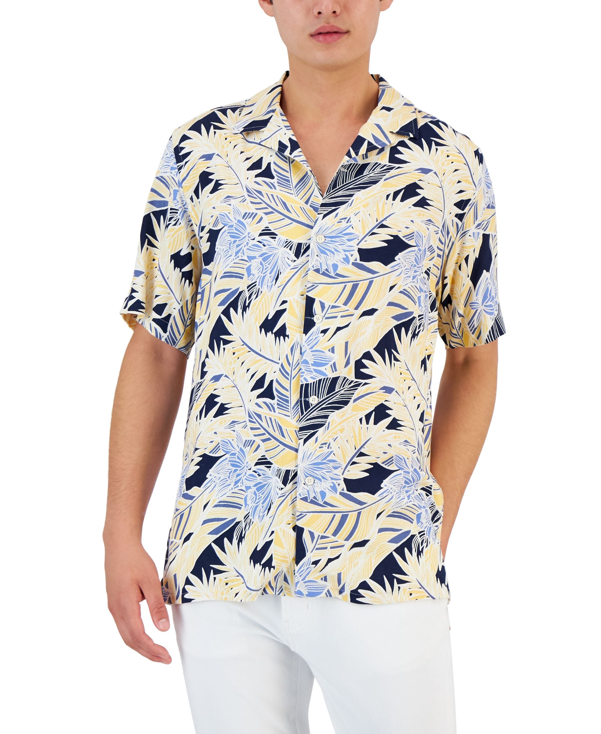 Club Room Mens New Petro Floral Print Shirt