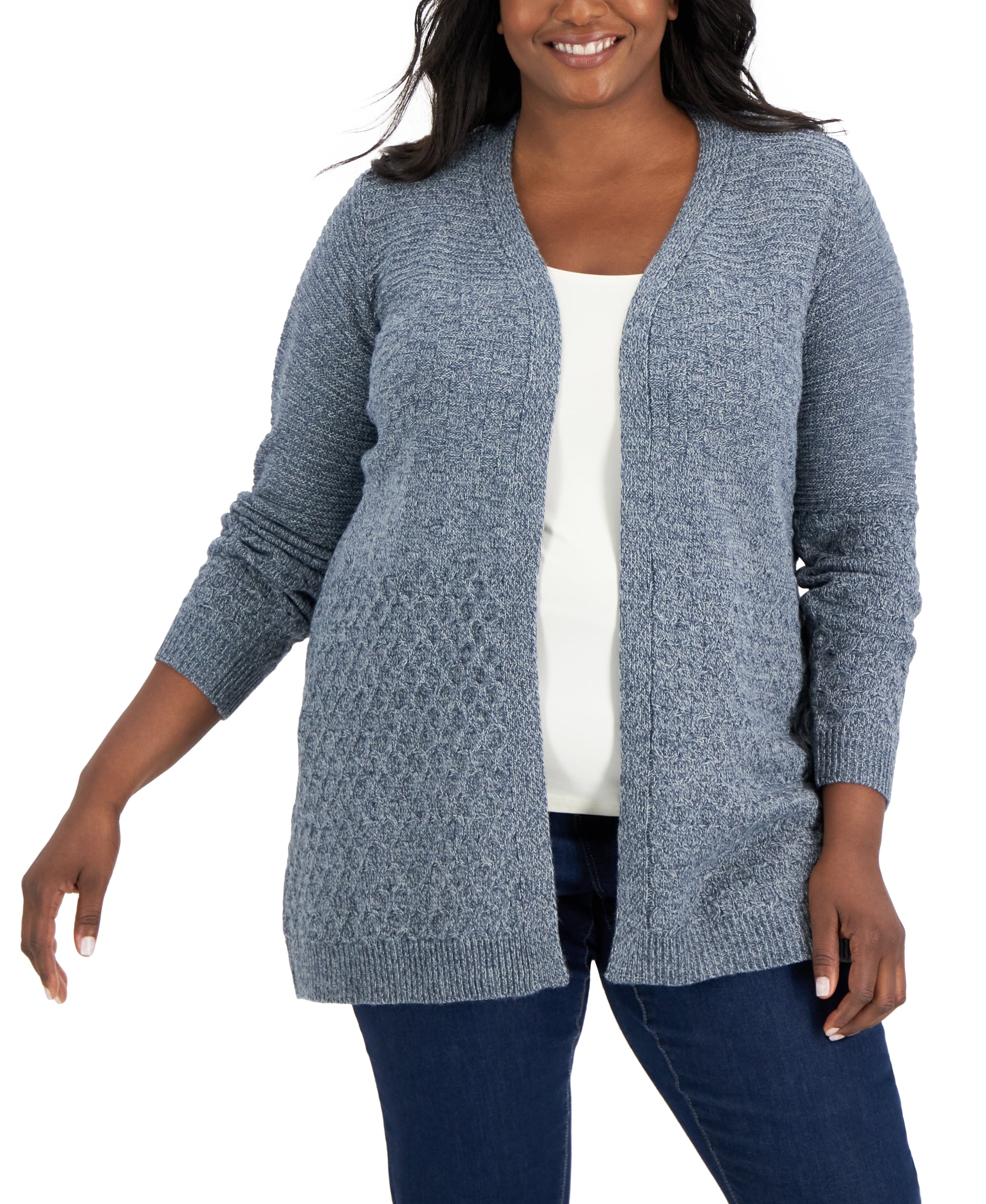 Plus Size Turbo Cardigan