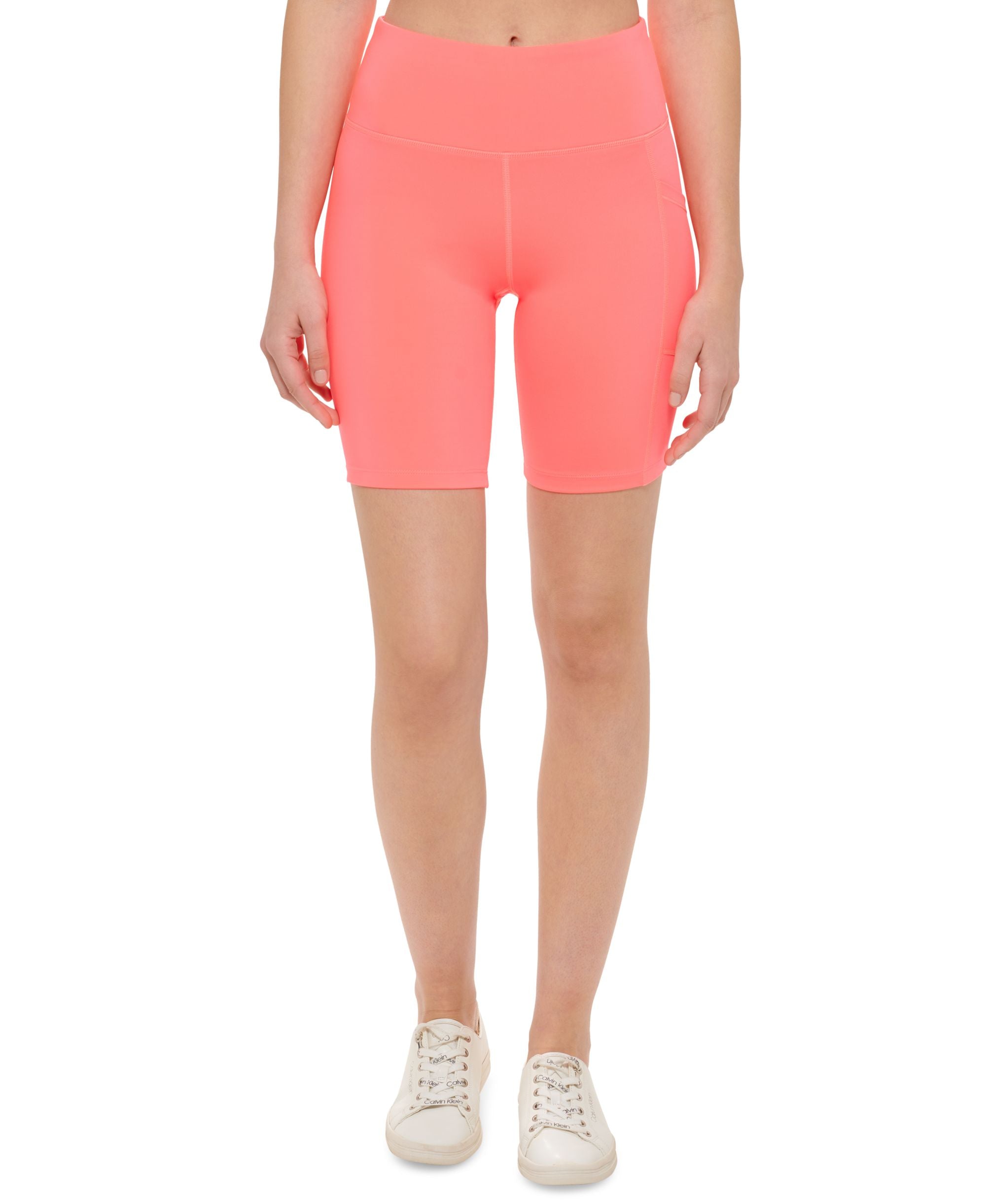 Calvin Klein Performance Womens High Waist Side Pocket Bike Shorts