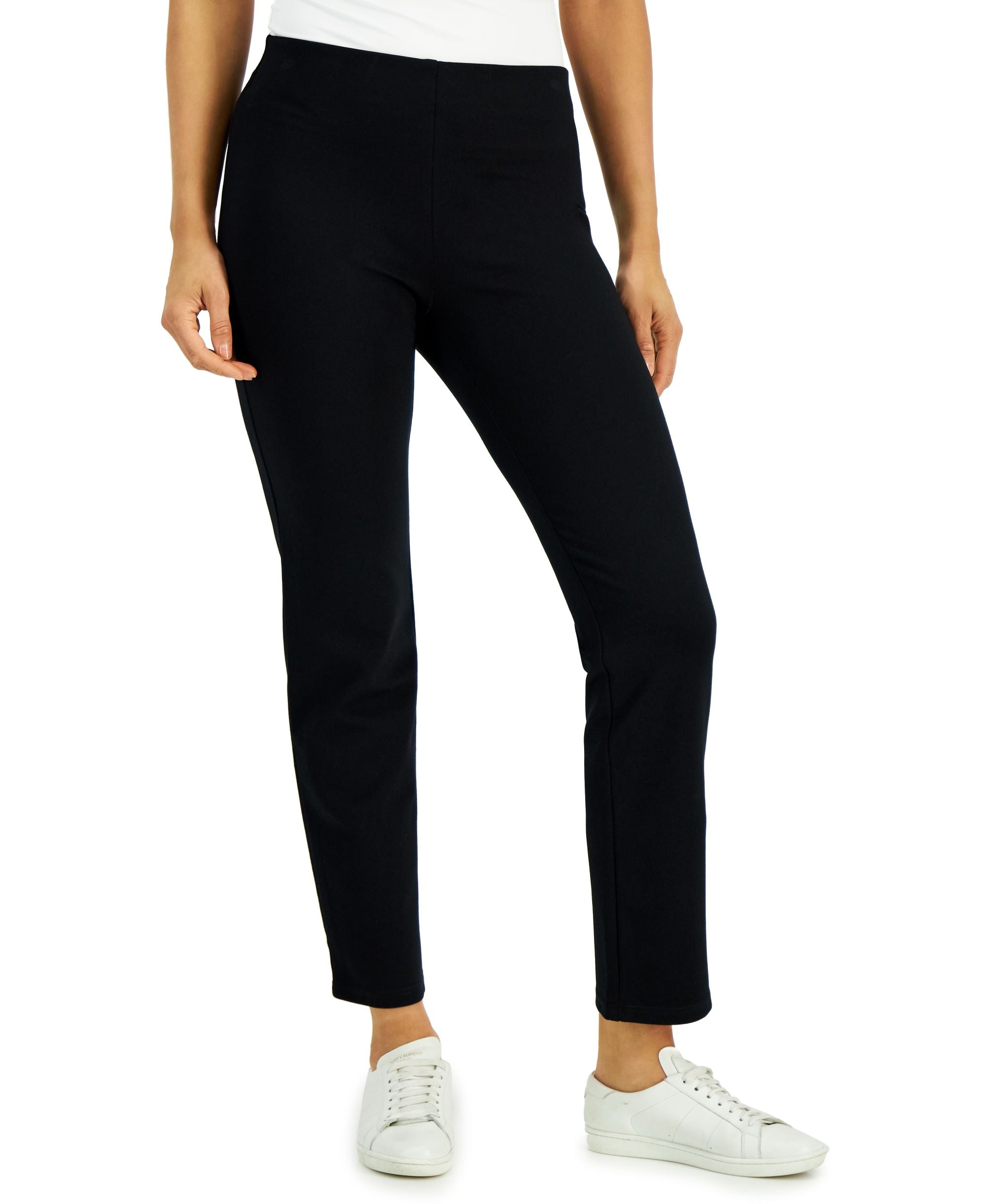JM Collection Womens Ponte Knit Pull On Pants