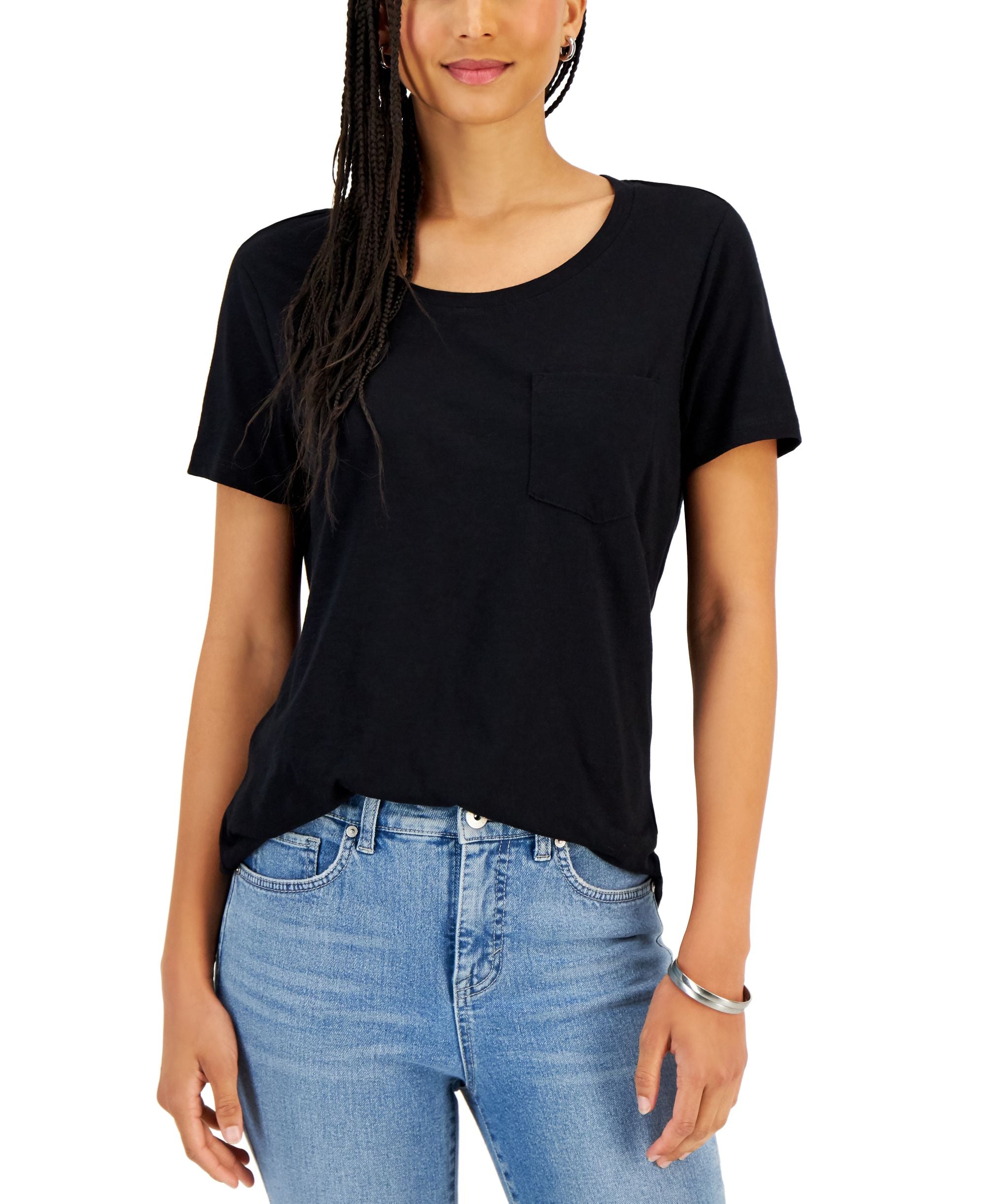 Style & Co Womens Pocket T-Shirt