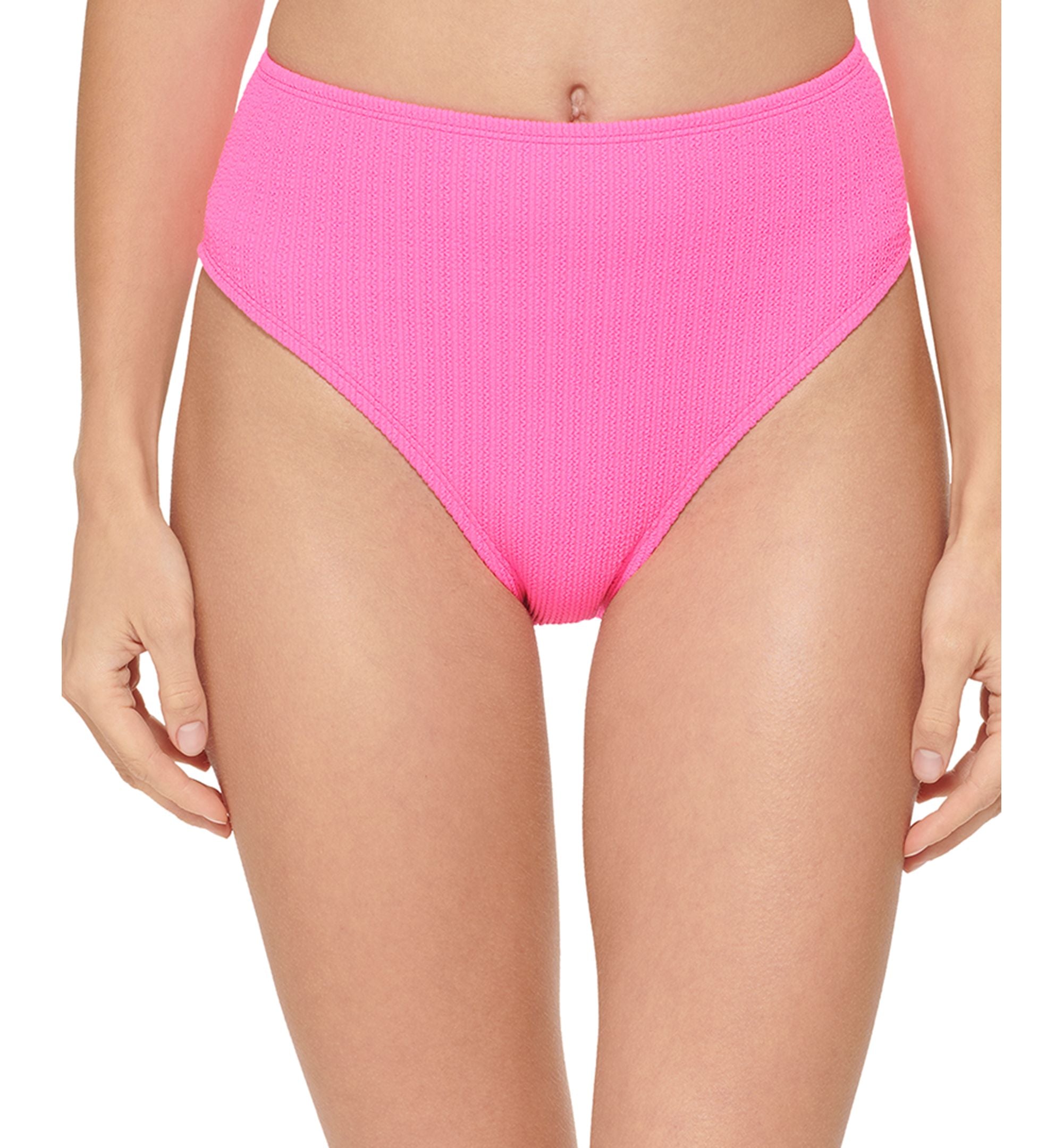 Textured High-Waist Bikini Bottom