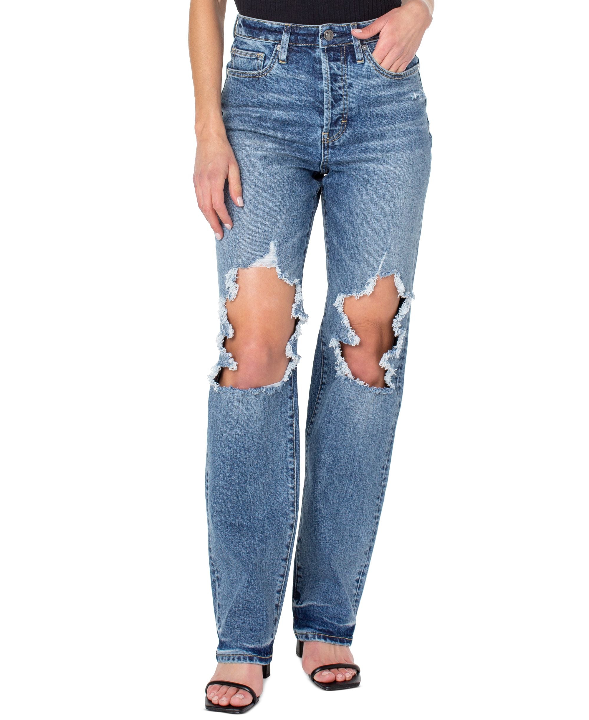 Earnest Sewn Womens Parker 90s Full Length Denim Jeans