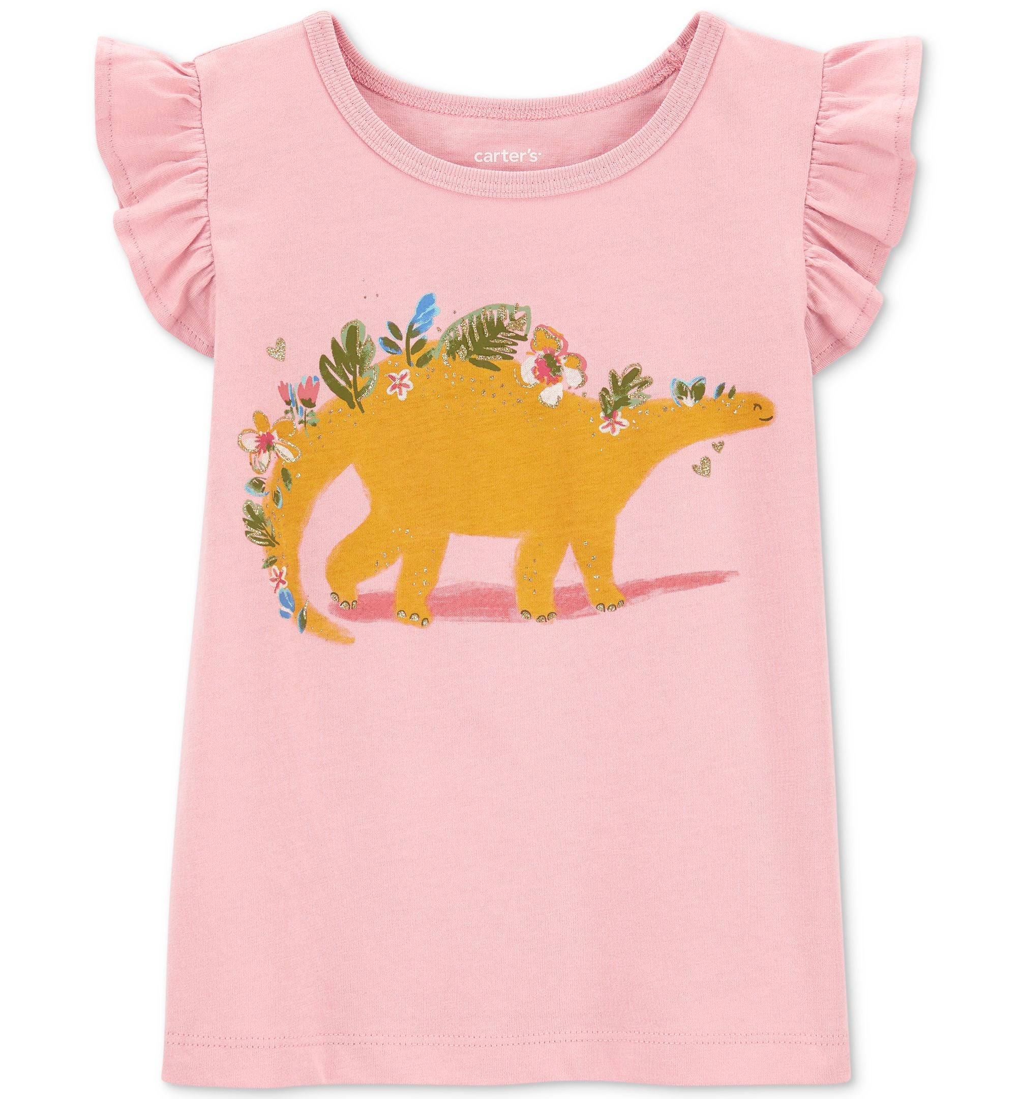 Carters Toddler Girls Graphic Print Flutter Shirt