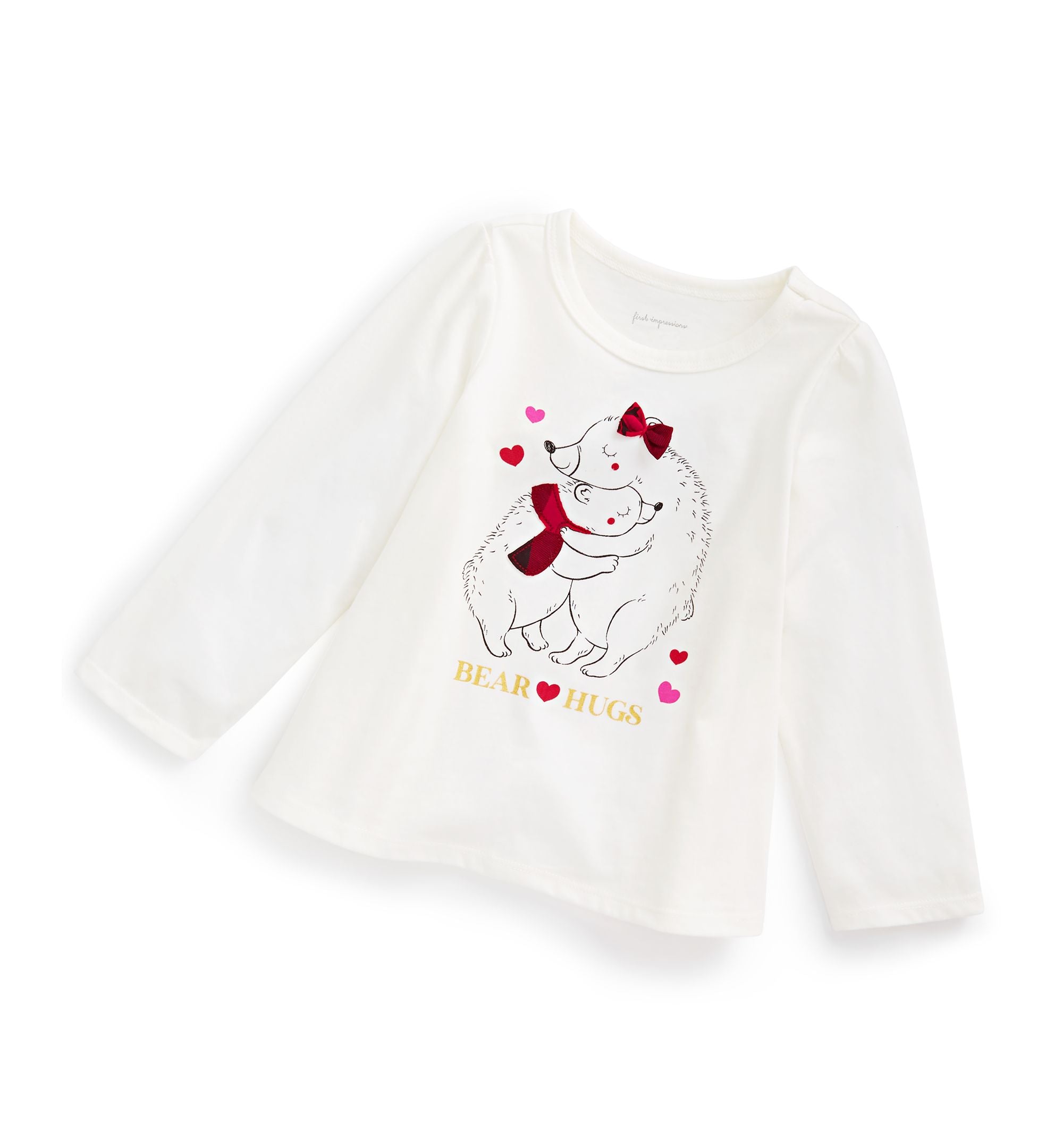 First Impressions Baby Girls Bear Hugs T-Shirt