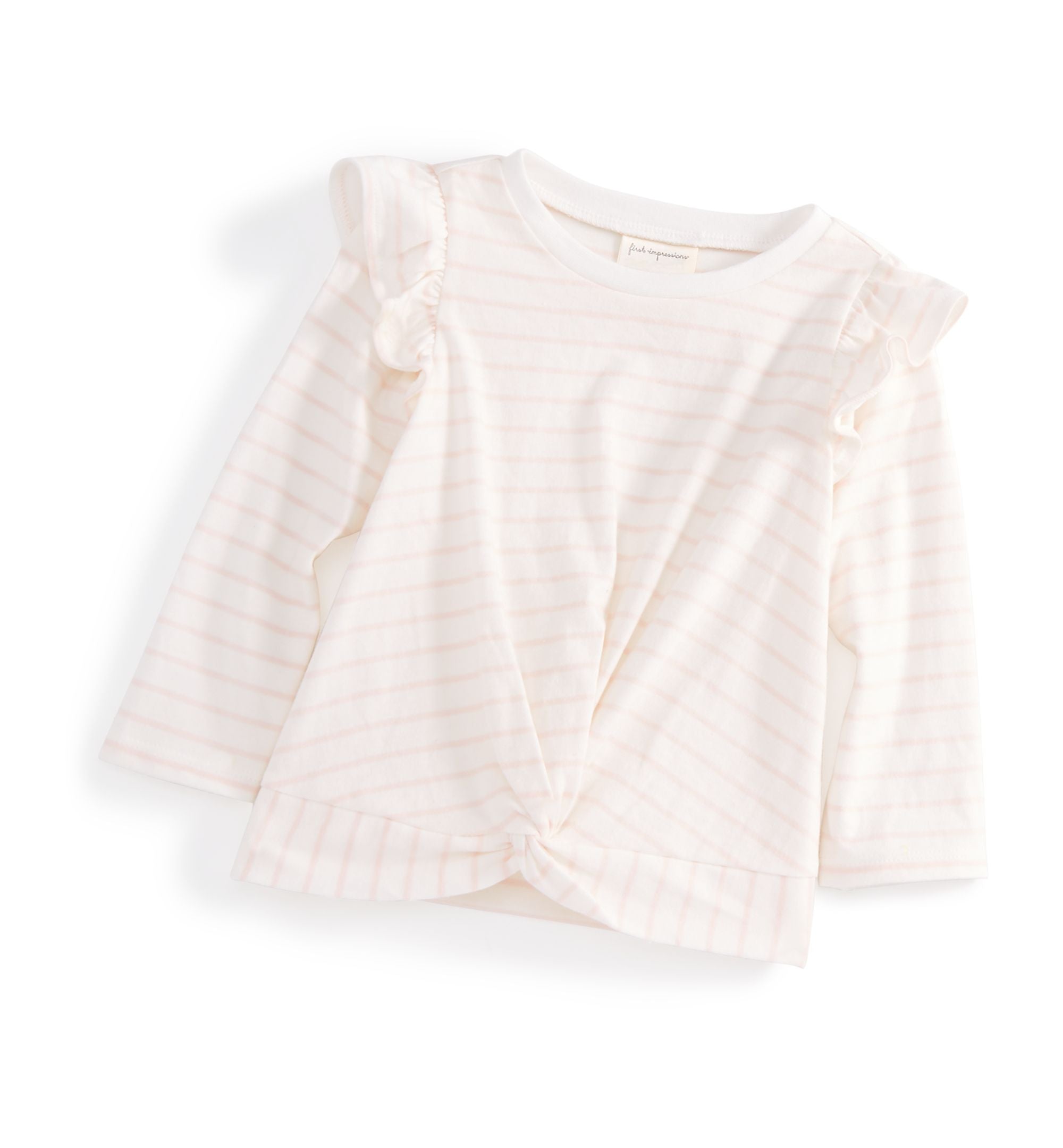 First Impressions Baby Girls Striped Twisted Shirt