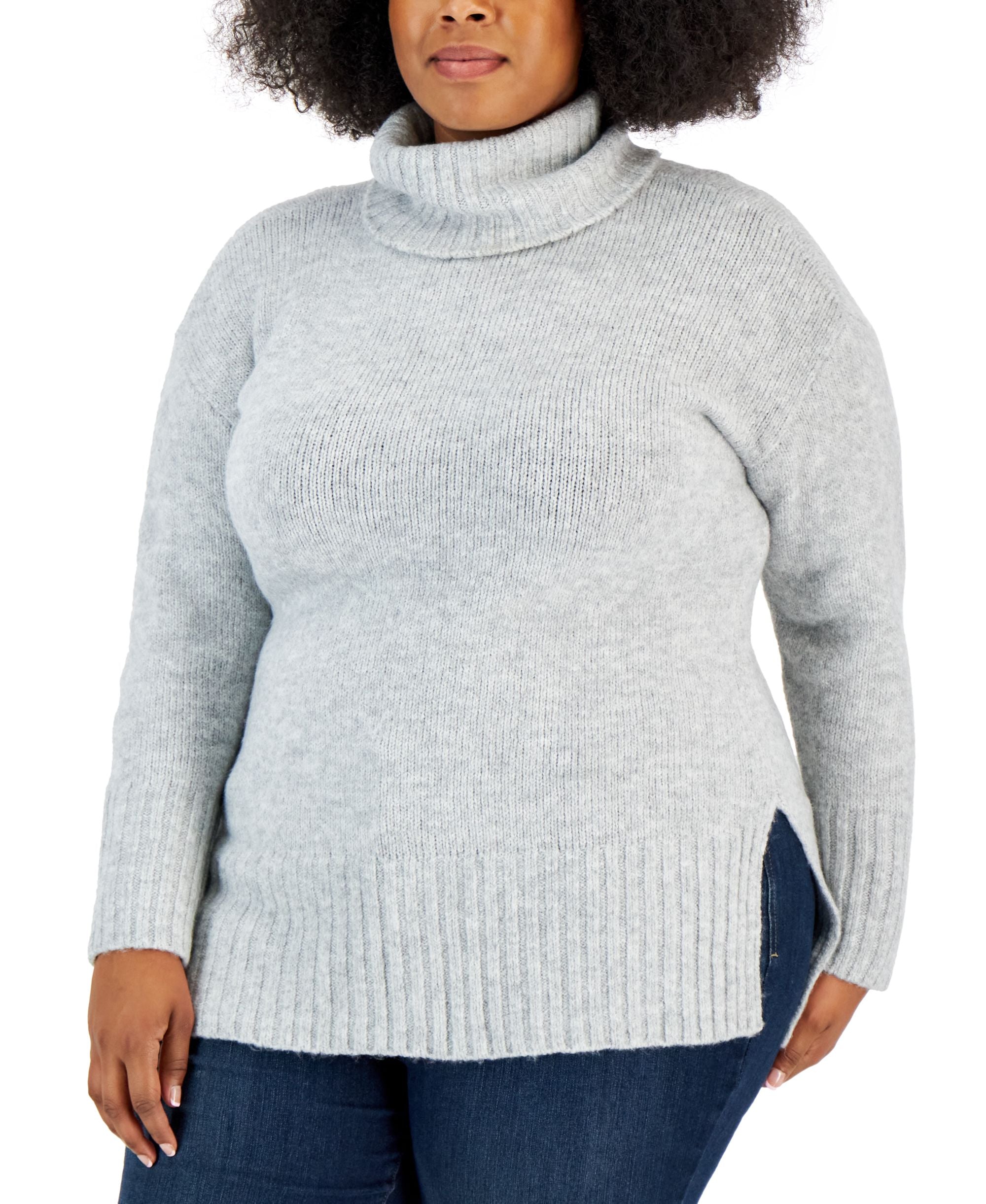 Plus Size Turtleneck Tunic Sweater