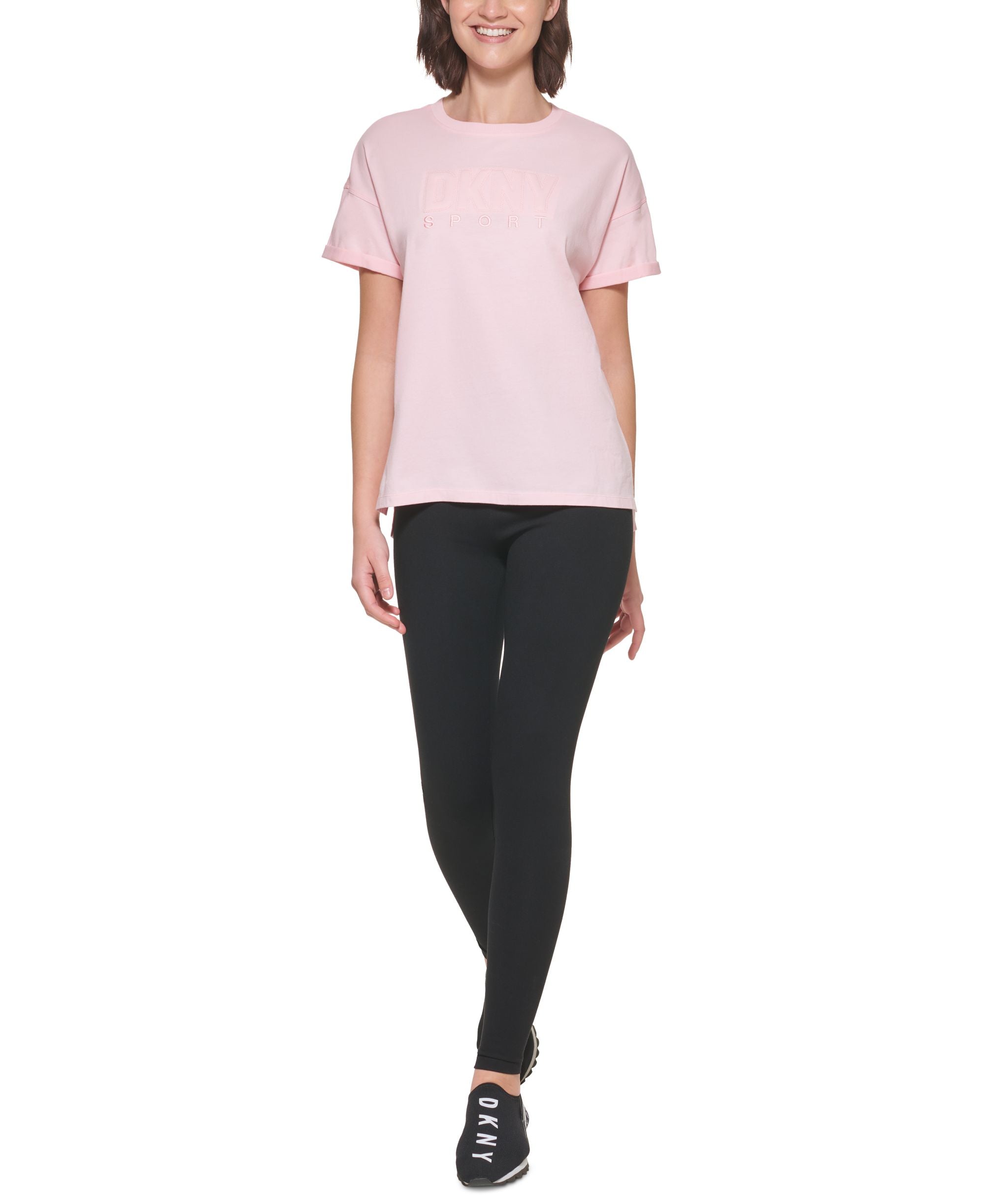 DKNY Sport Womens Cotton Logo T-Shirt