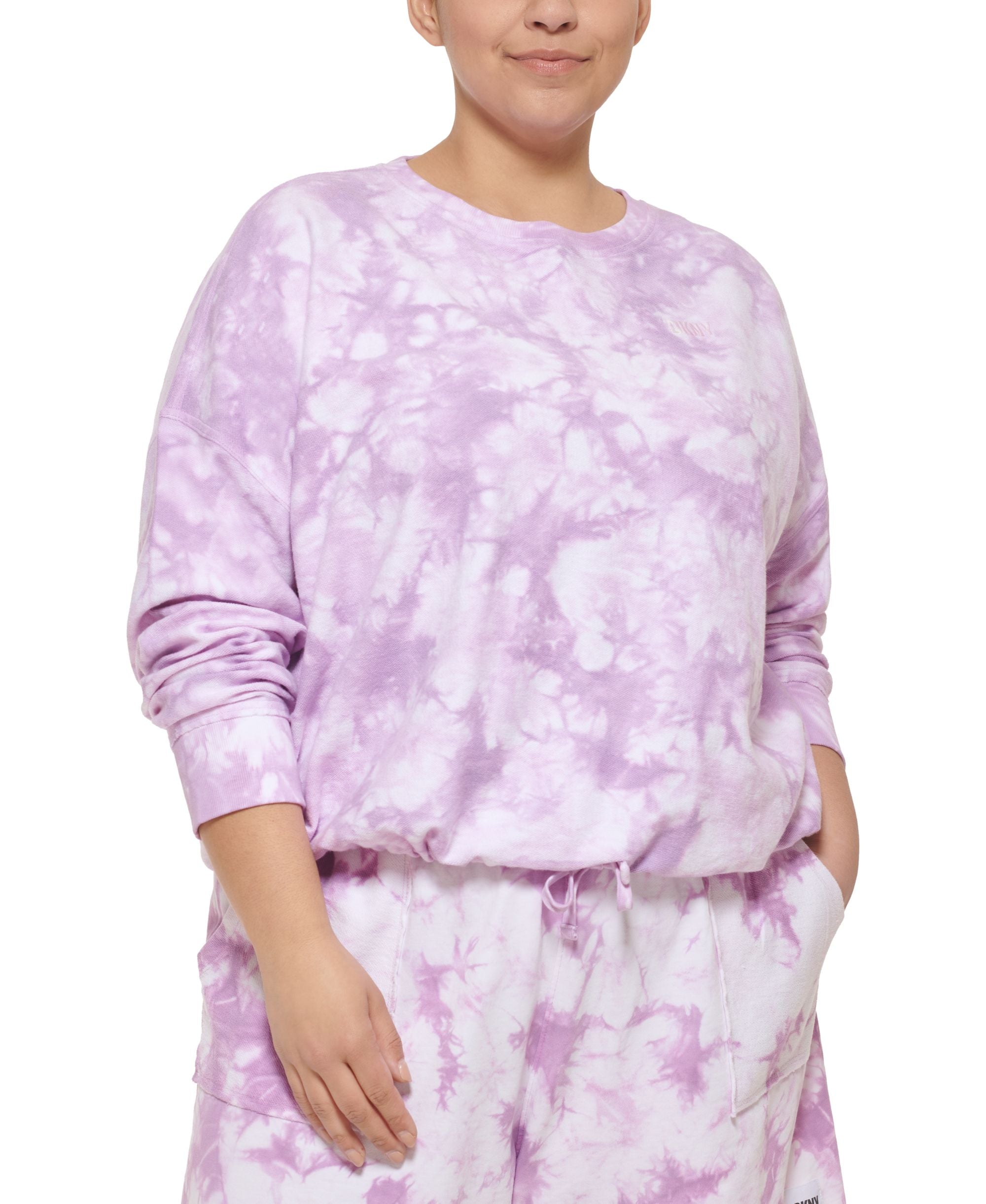 DKNY Plus Size Terry Pullover Sweatshirt