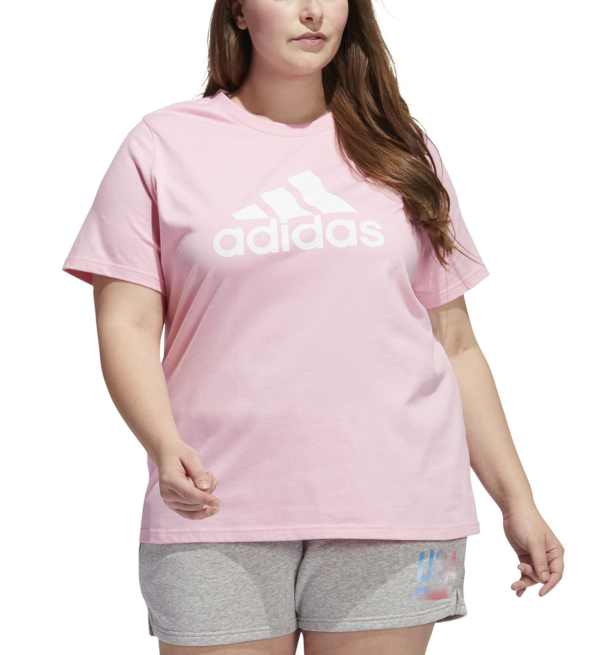 Adidas Plus Size Cotton Logo T-Shirt