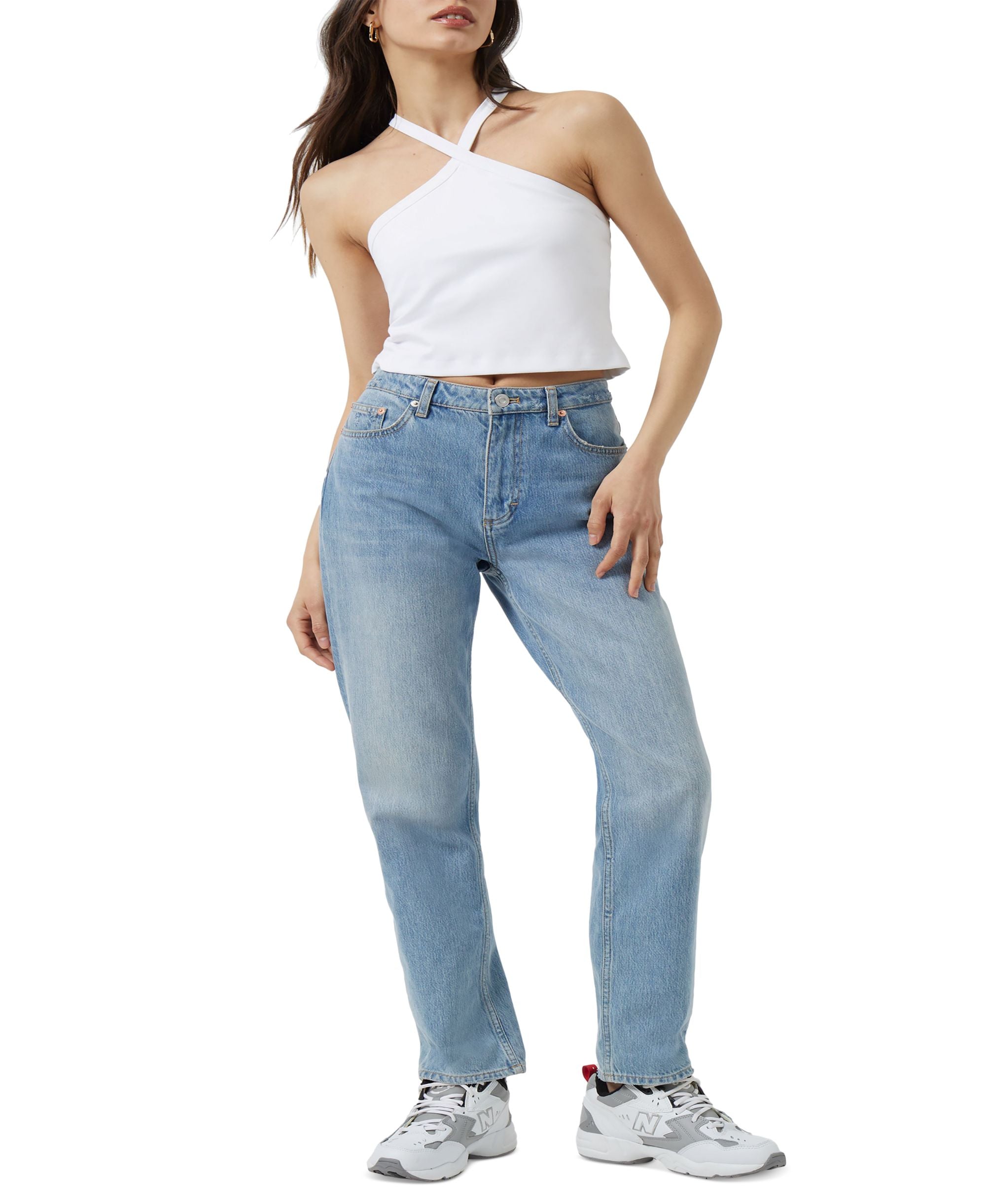 French Connection Womens Rebi Cropped Halter Top