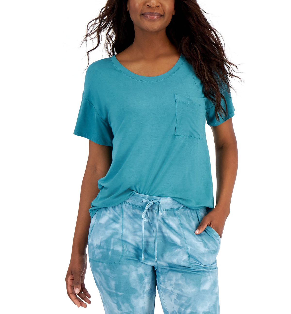 Alfani Super Soft Scoop Neck Pajama Top