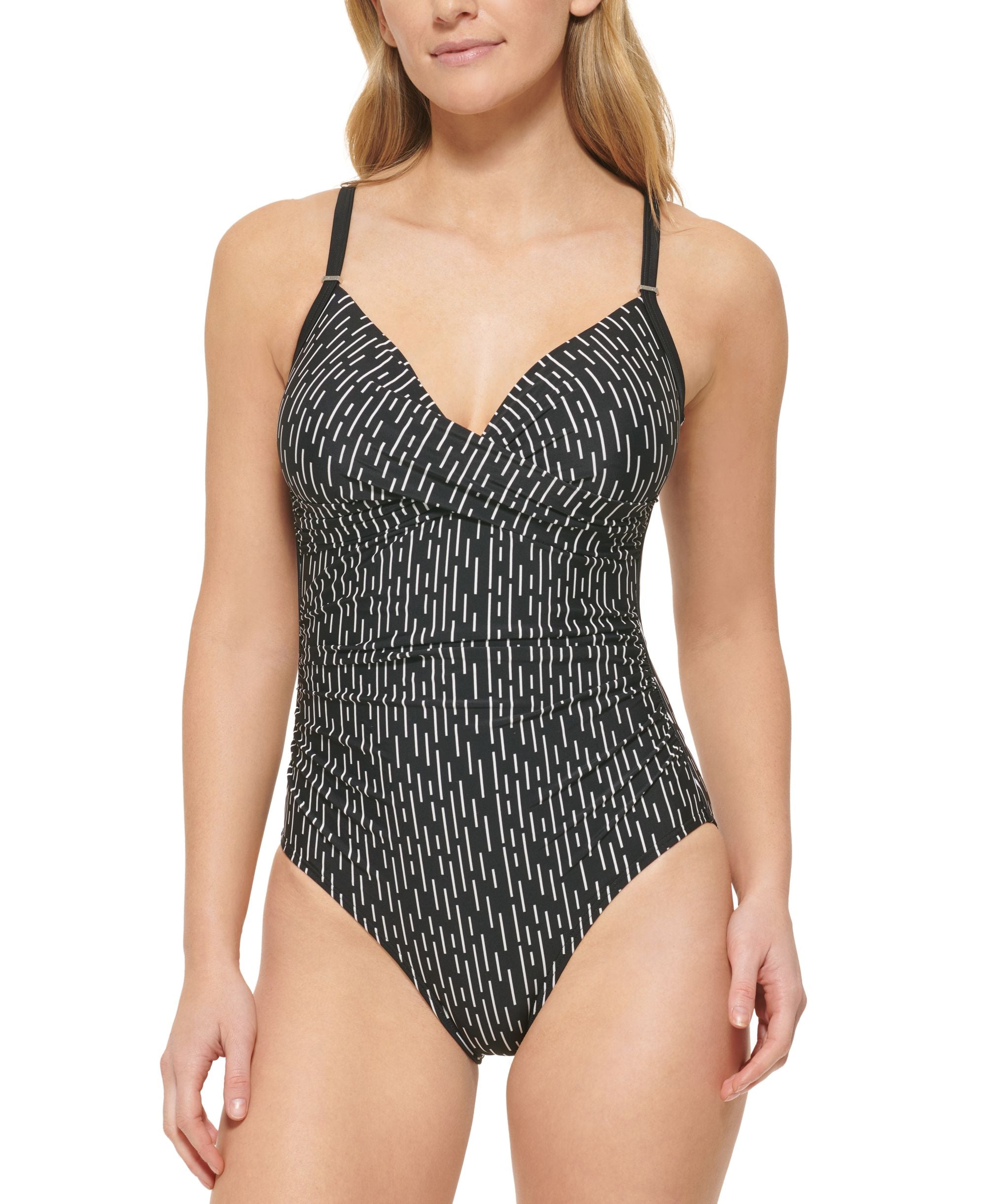 Women's Twist-Front Tummy-Control One-Piece Swimsuit