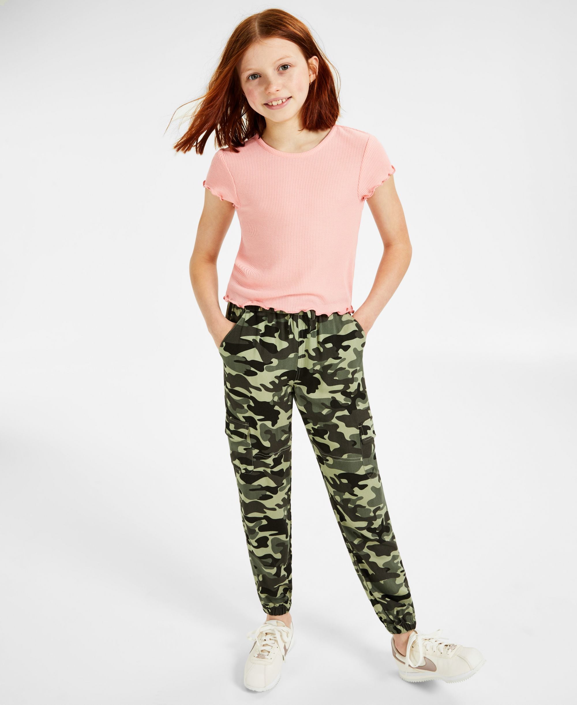 Epic Threads Big Girls Camo Cargo Joggers