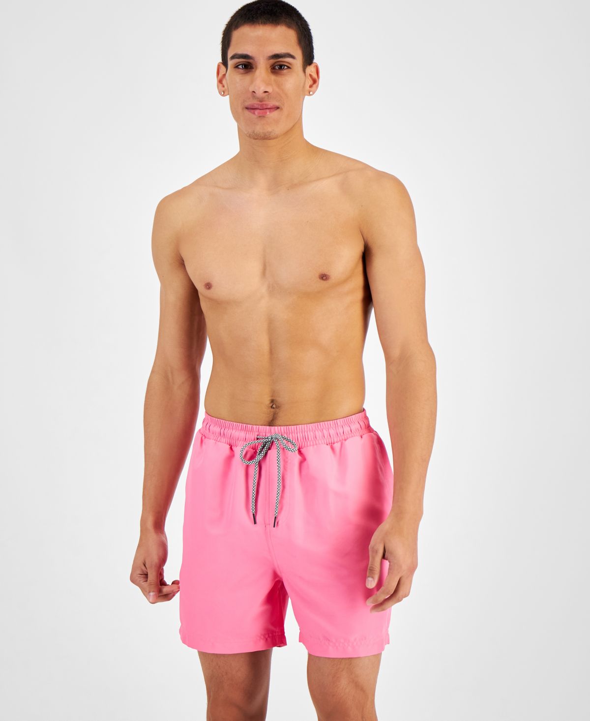 Mens Regular Fit Quick Dry Solid 5 Swim Trunks