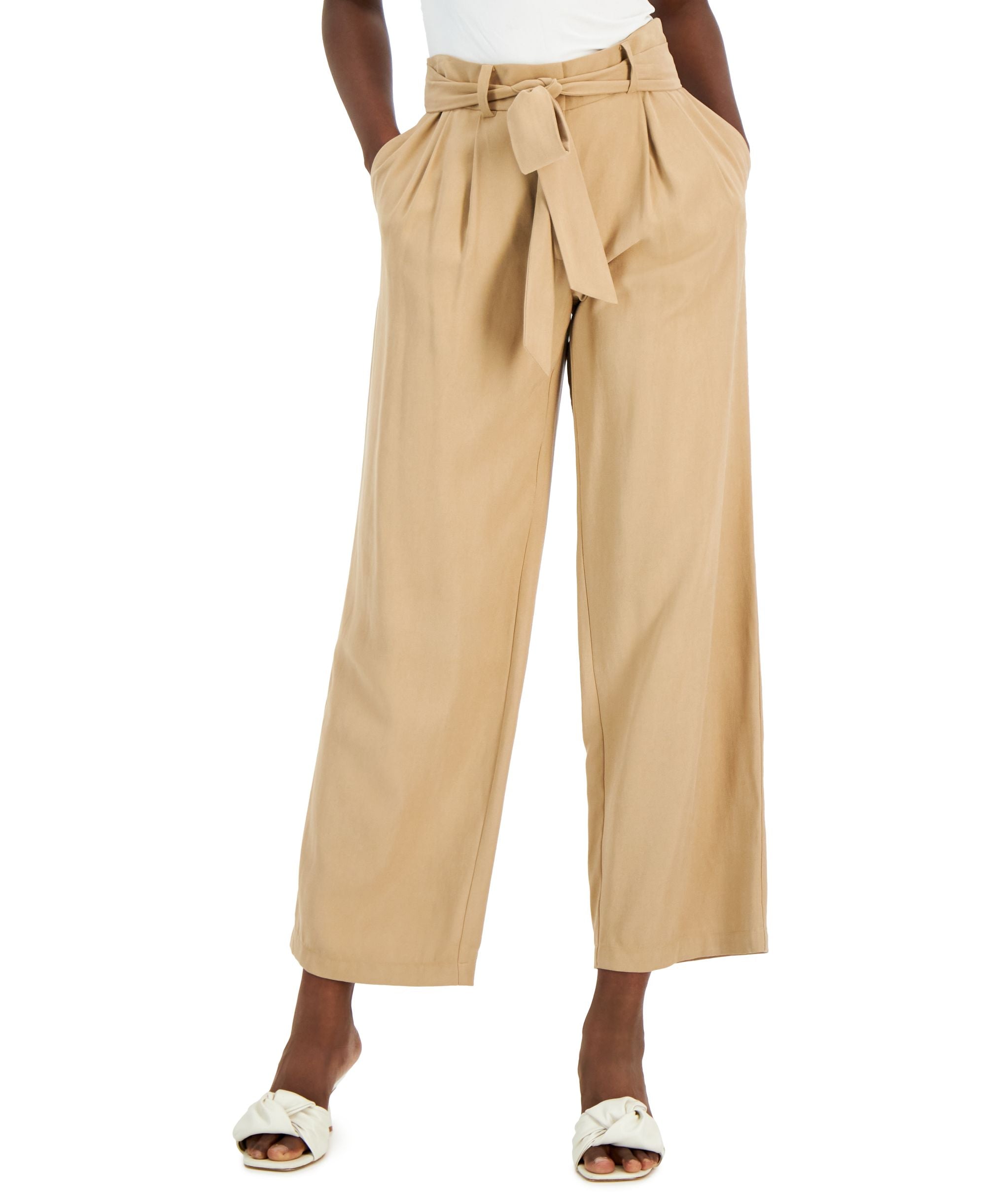 Alfani Womens Tie Belt Trousers