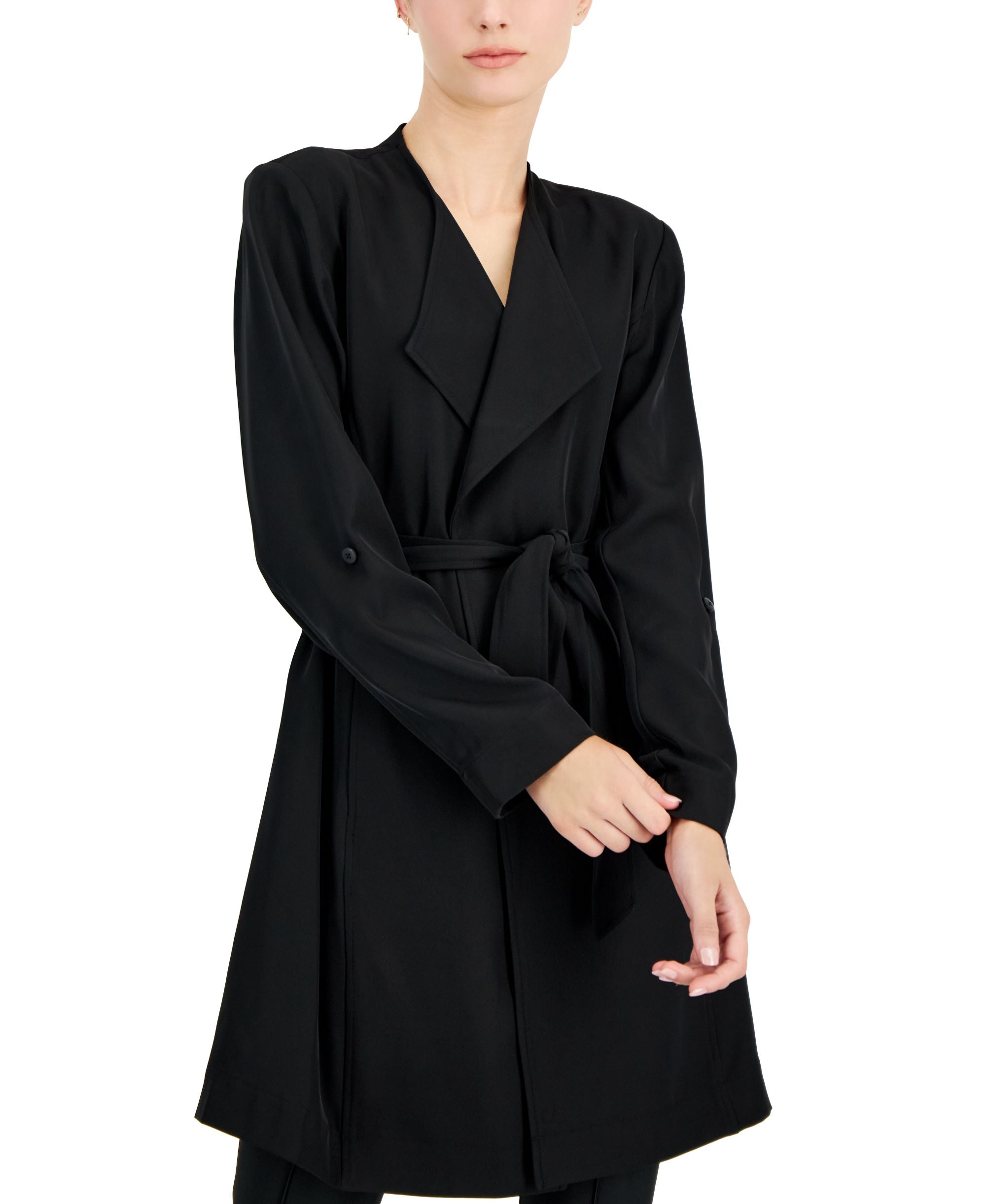 Alfani Petite Draped Belted Jacket