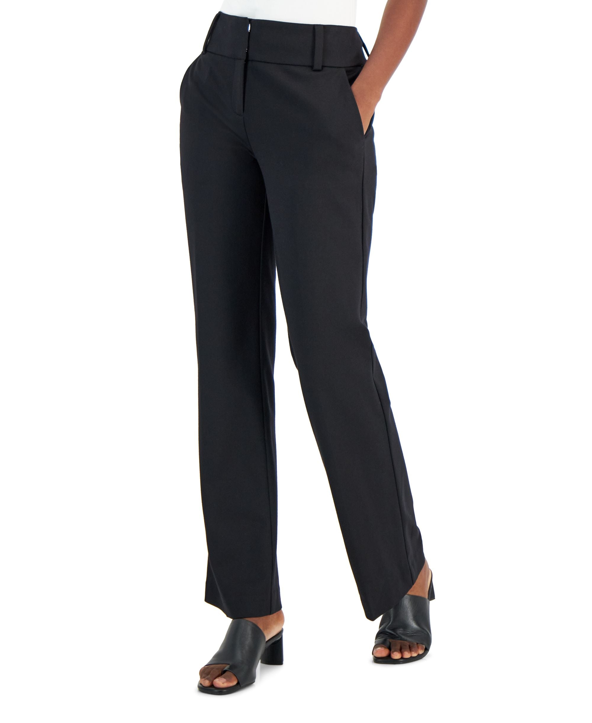 Alfani Womens Ponte Knit Pants Short Long