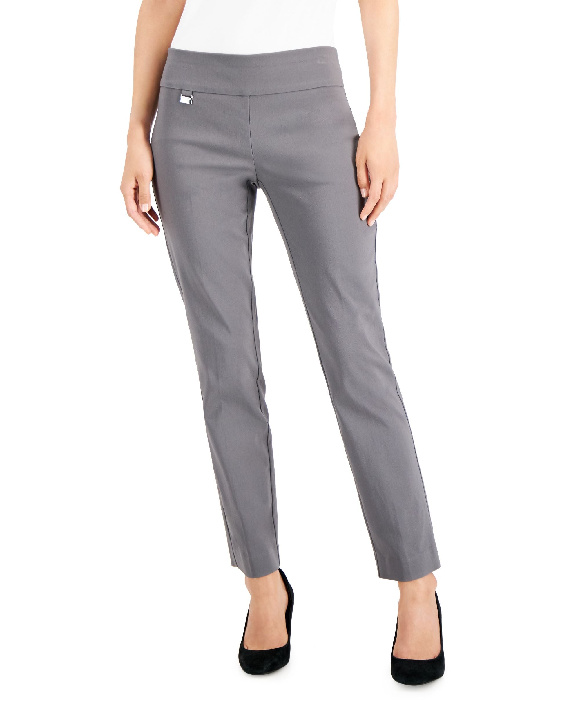 Petite Tummy-Control Straight-Leg Pants