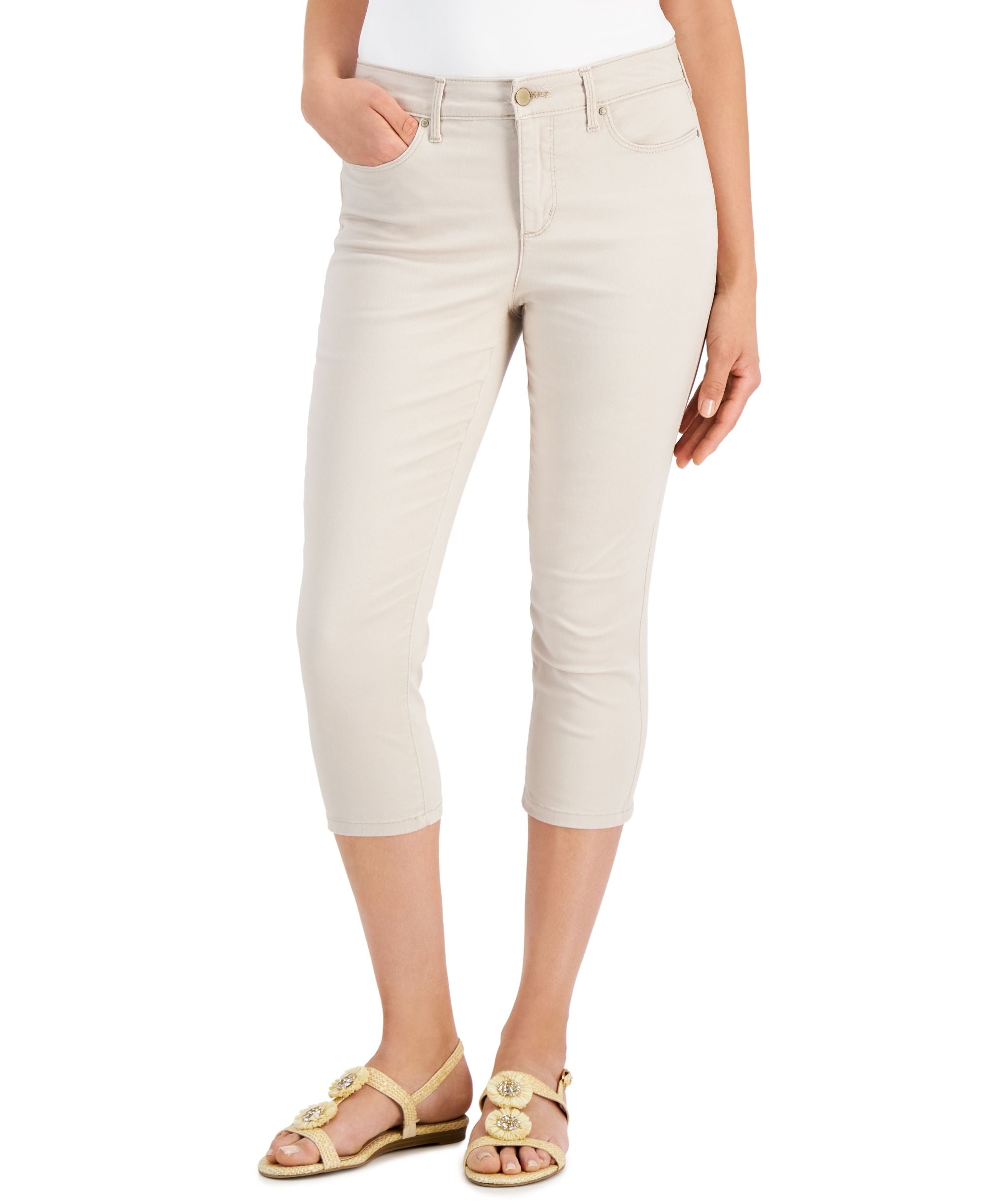Charter Club Petite Tummy Control Bristol Capri Jeans