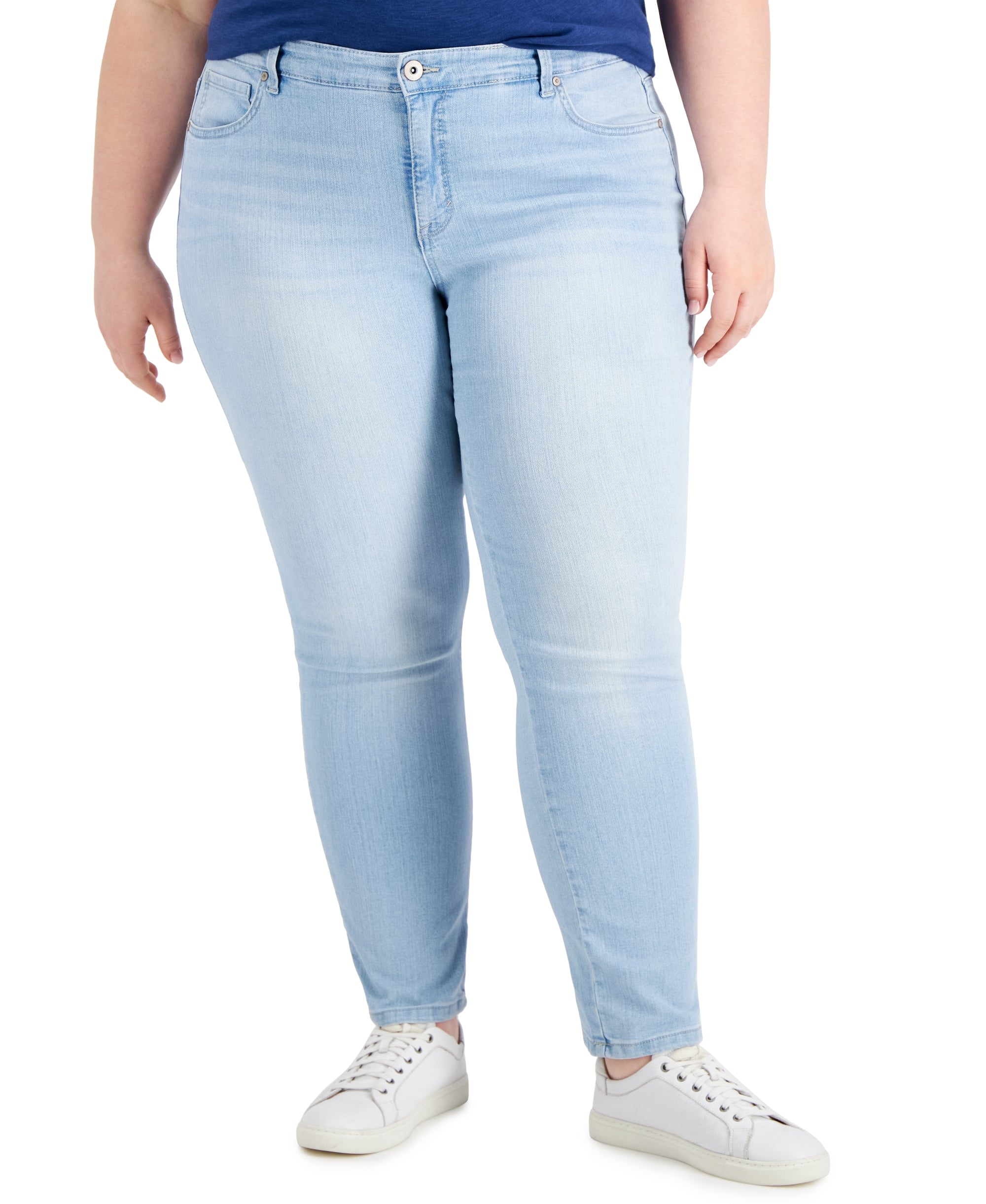 Plus Size High-Rise Straight Jeans