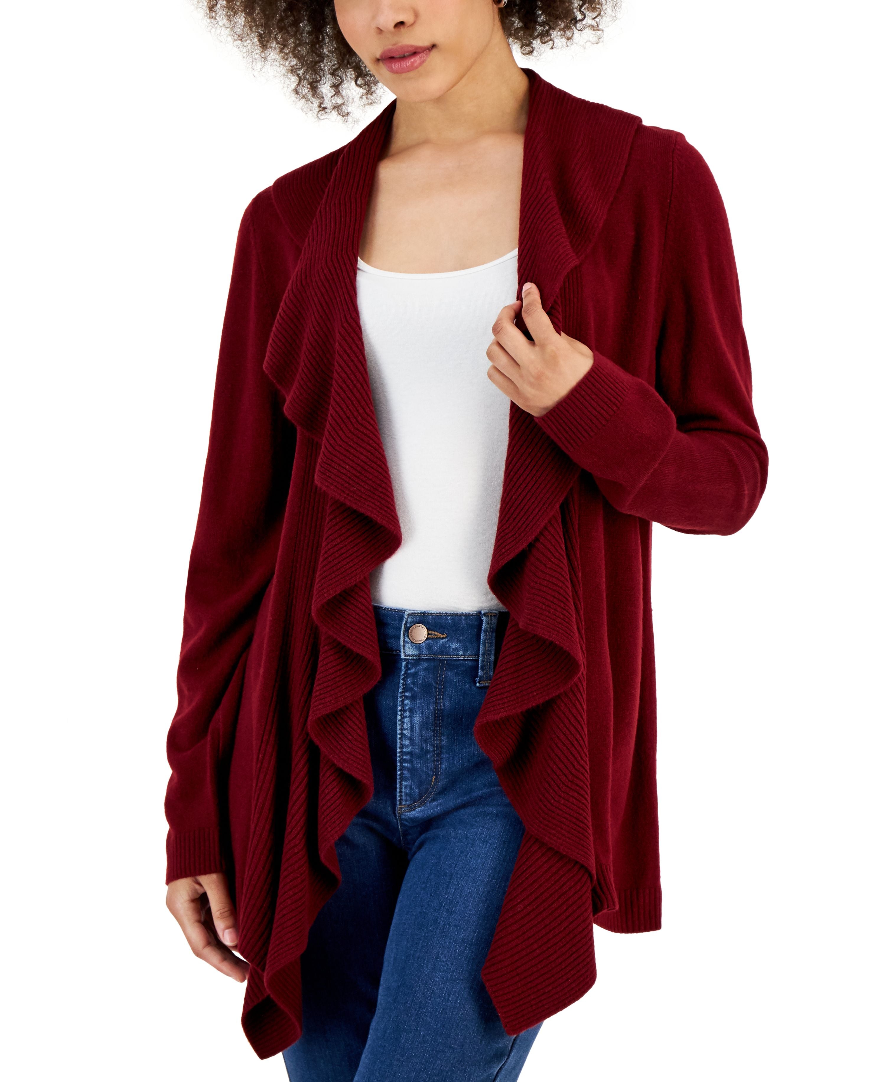 Women's Ruffle Long Cardigan