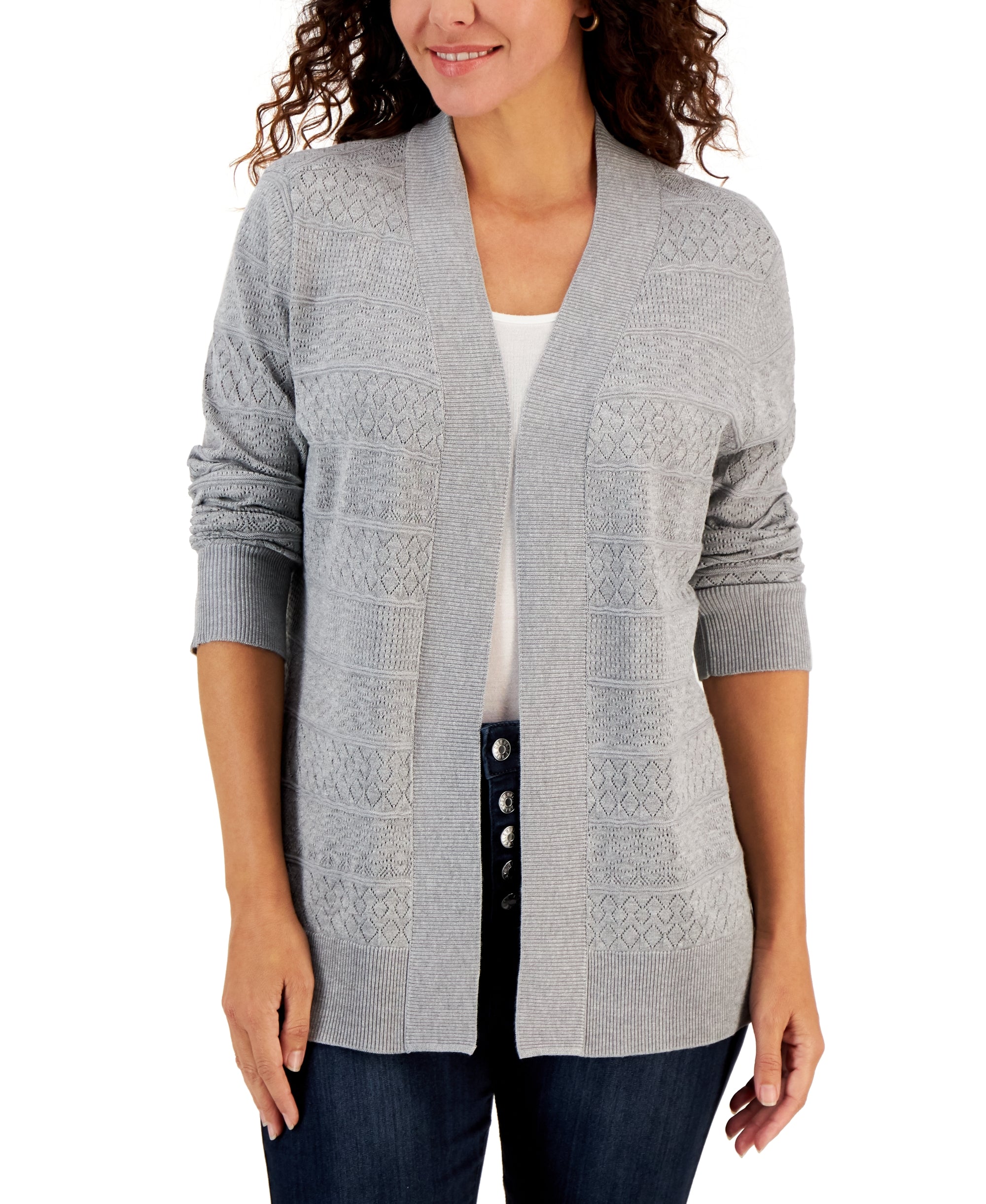 Women's Pointelle Stitch Cardigan