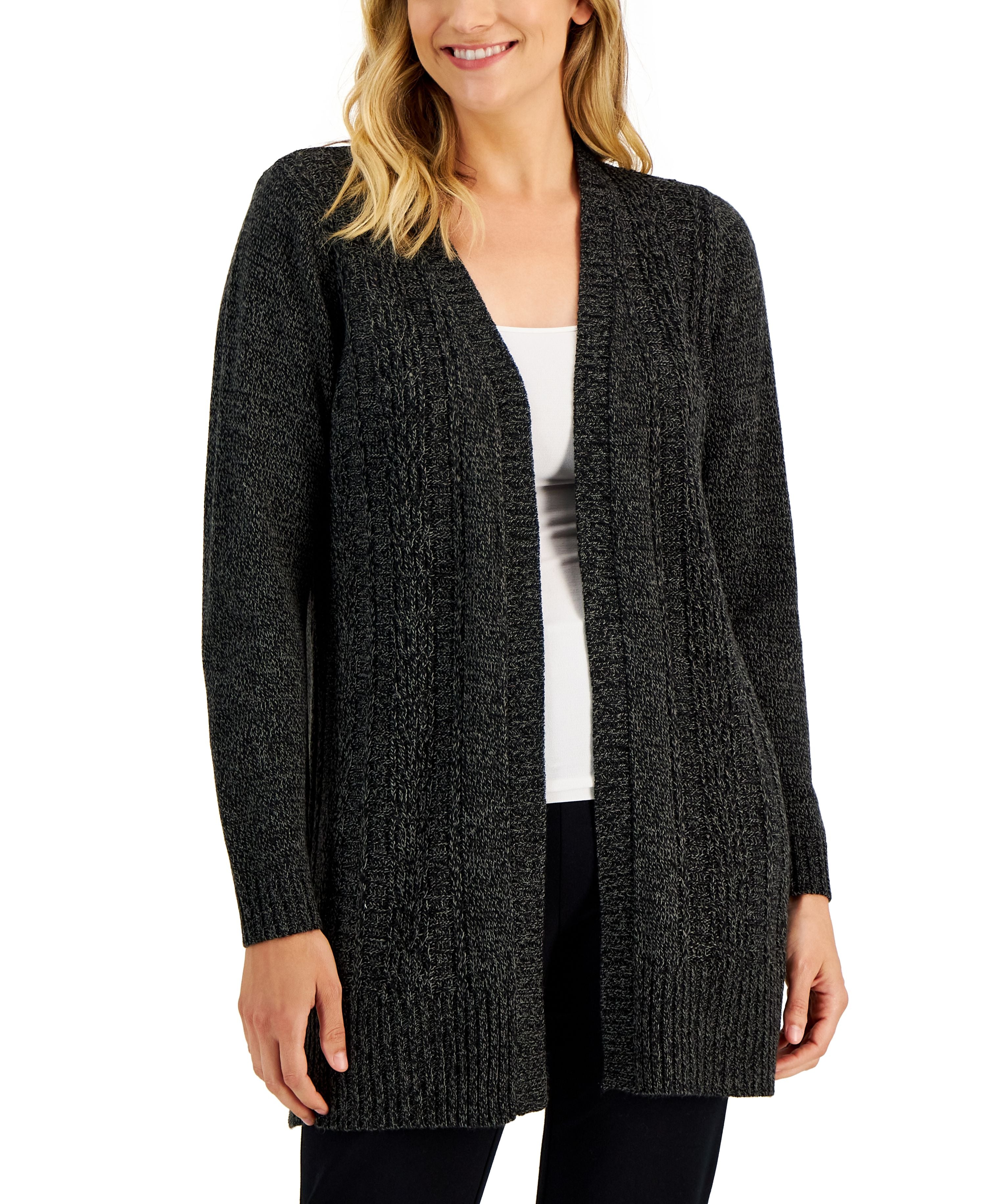 Women's Cable-Knit Duster Cardigan