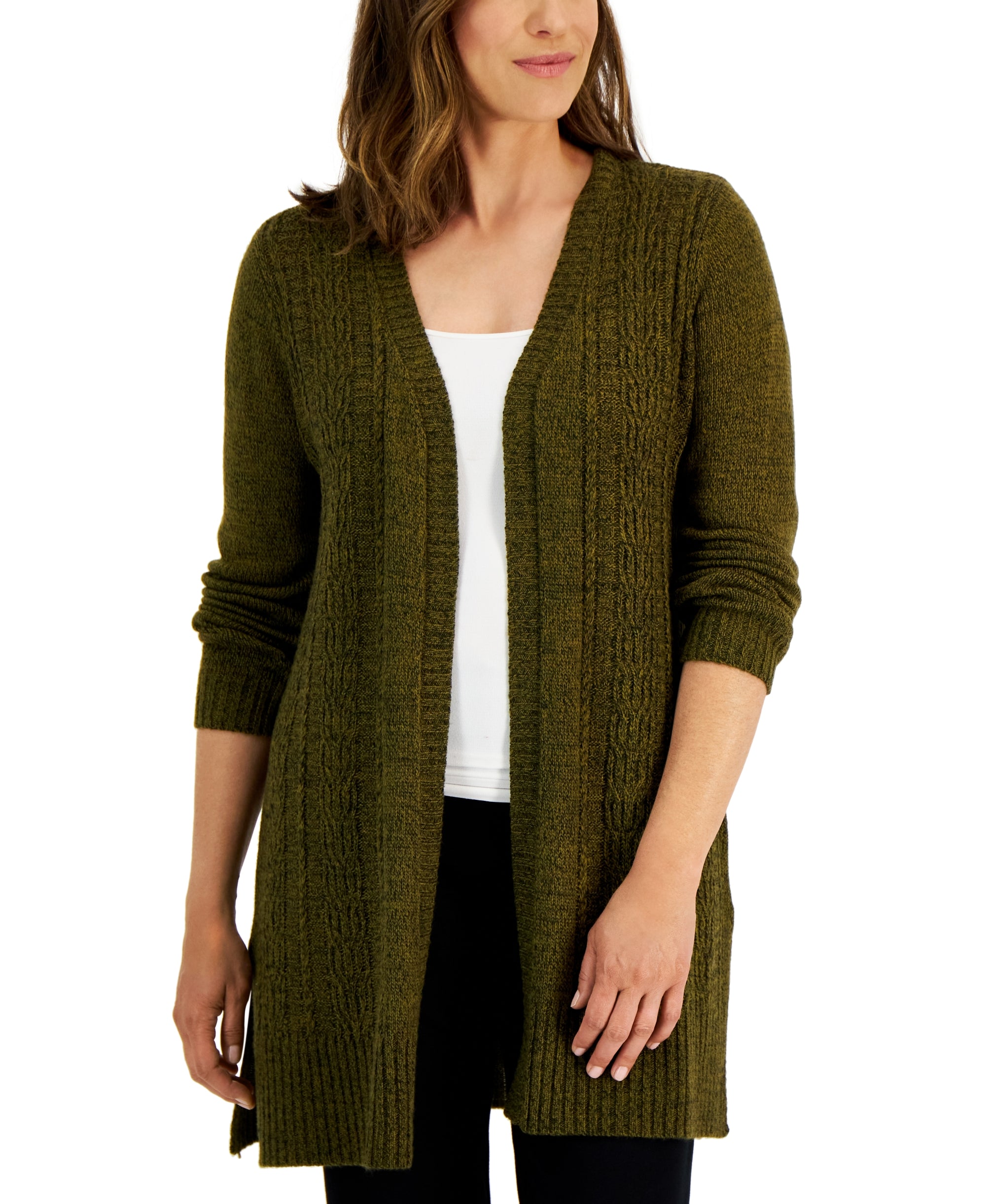 Women's Cable-Knit Duster Cardigan