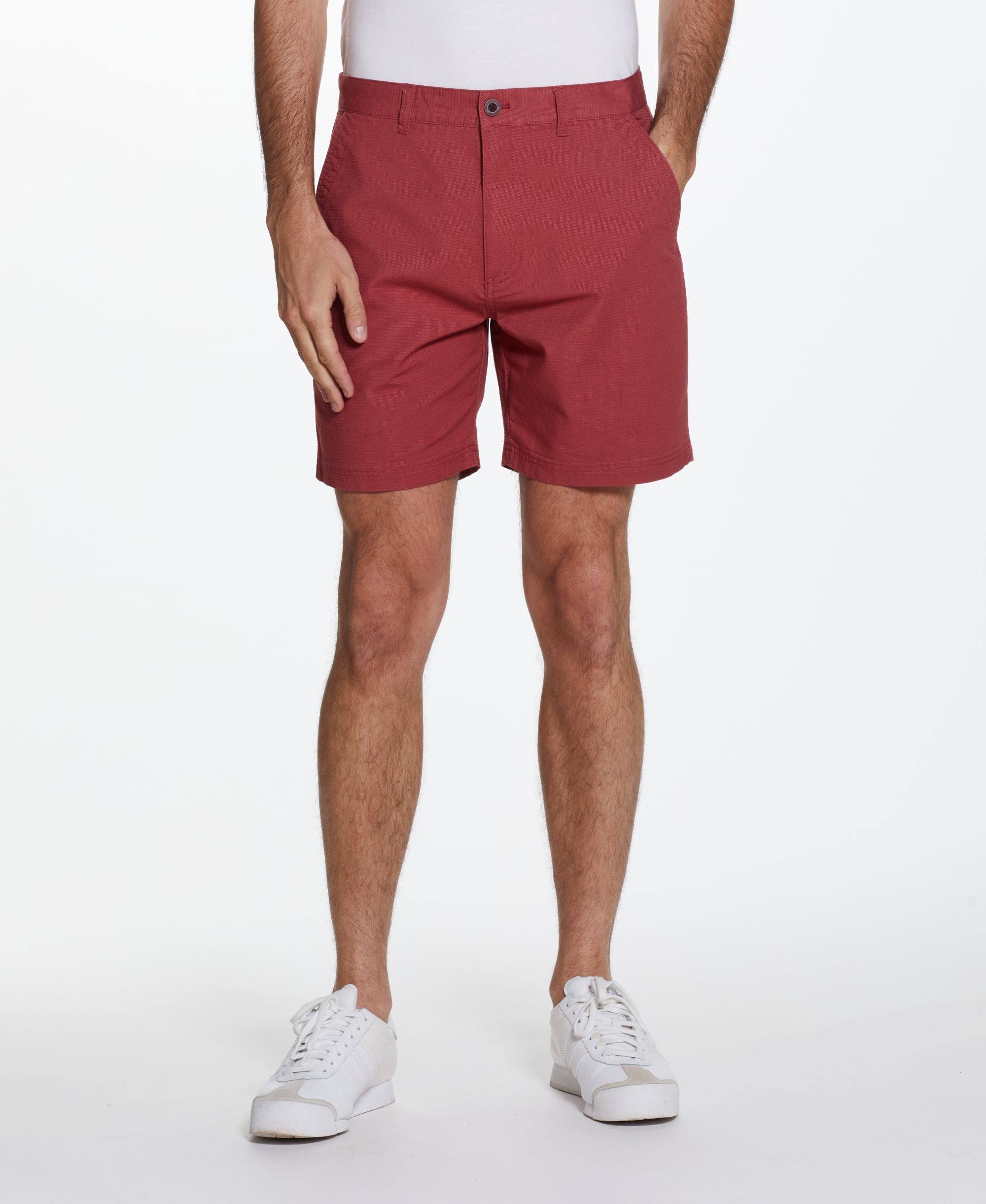 Mens Stretch Ottoman 7 Flat Front Shorts