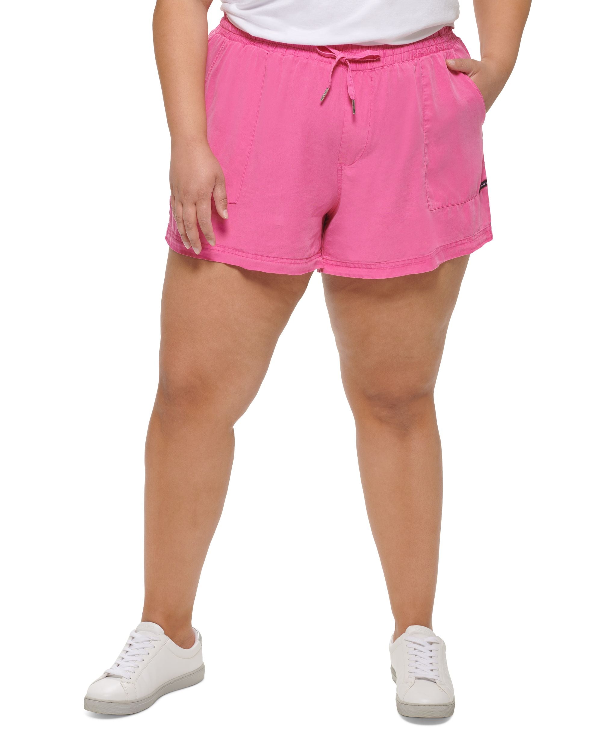 Calvin Klein Jeans Trendy Plus Size Drawstring Shorts