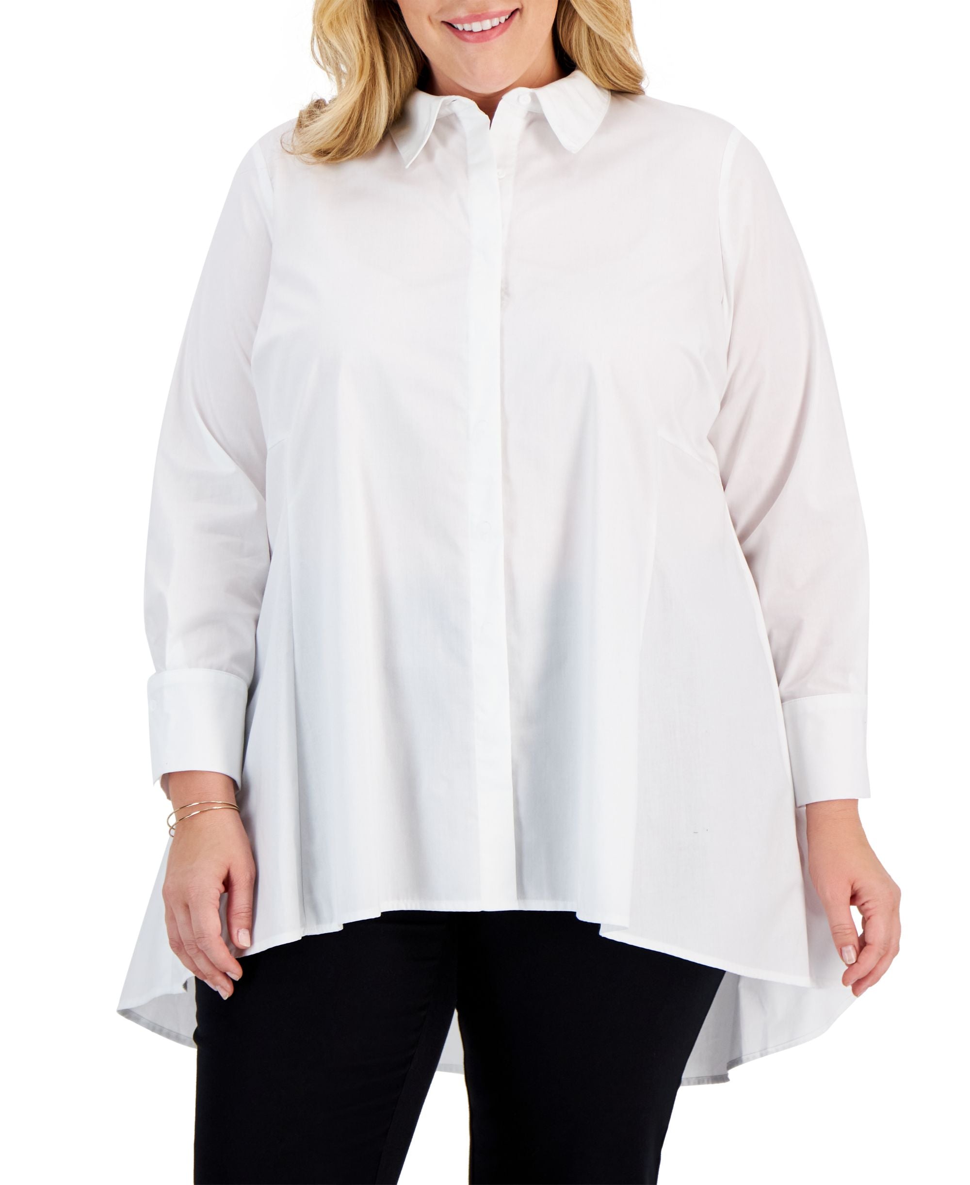 Alfani Plus Size Cotton High Low Tunic