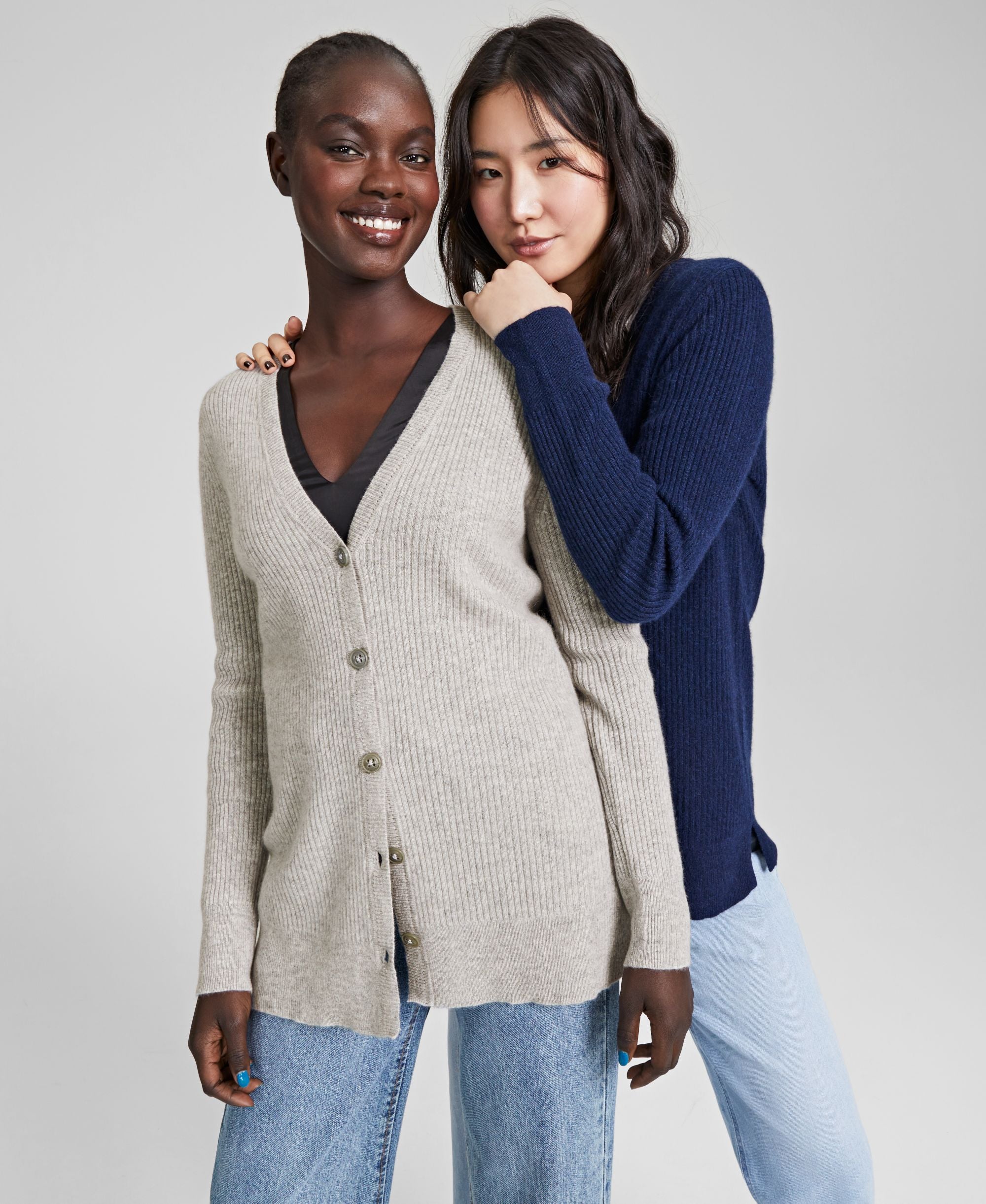 Charter Club Womens 100 Cashmere Ribbed Cardigan