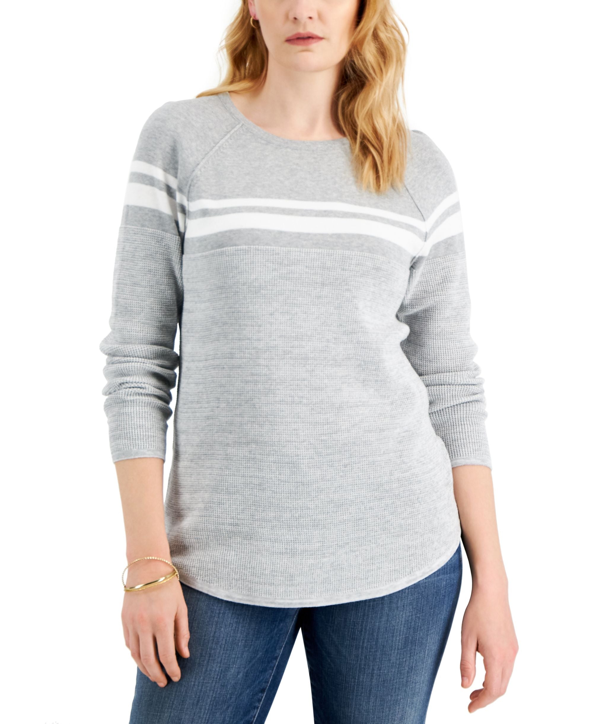 Women's Cotton Colorblocked Sweater