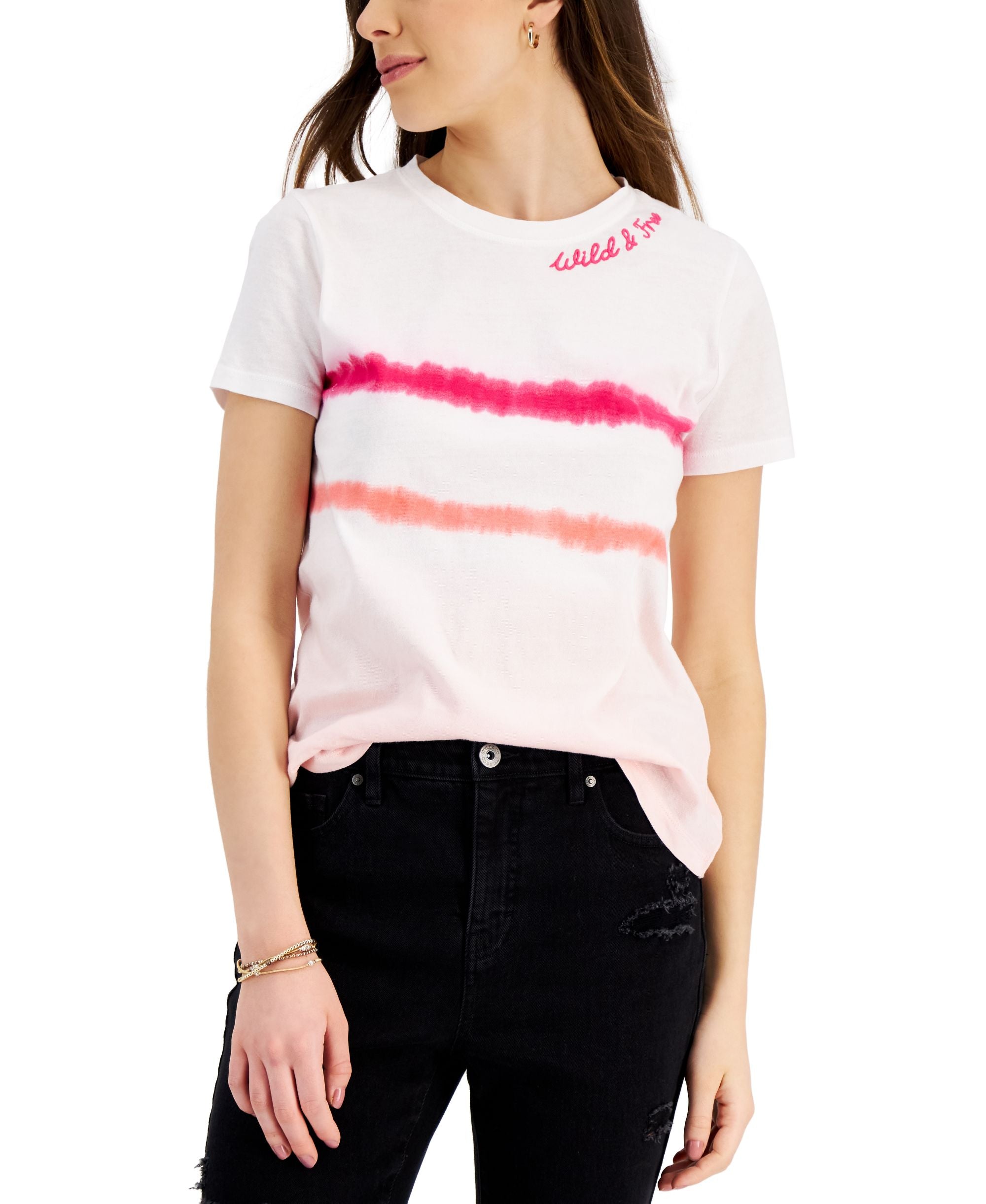 Style & Co Cotton Tie-Dyed T-Shirt