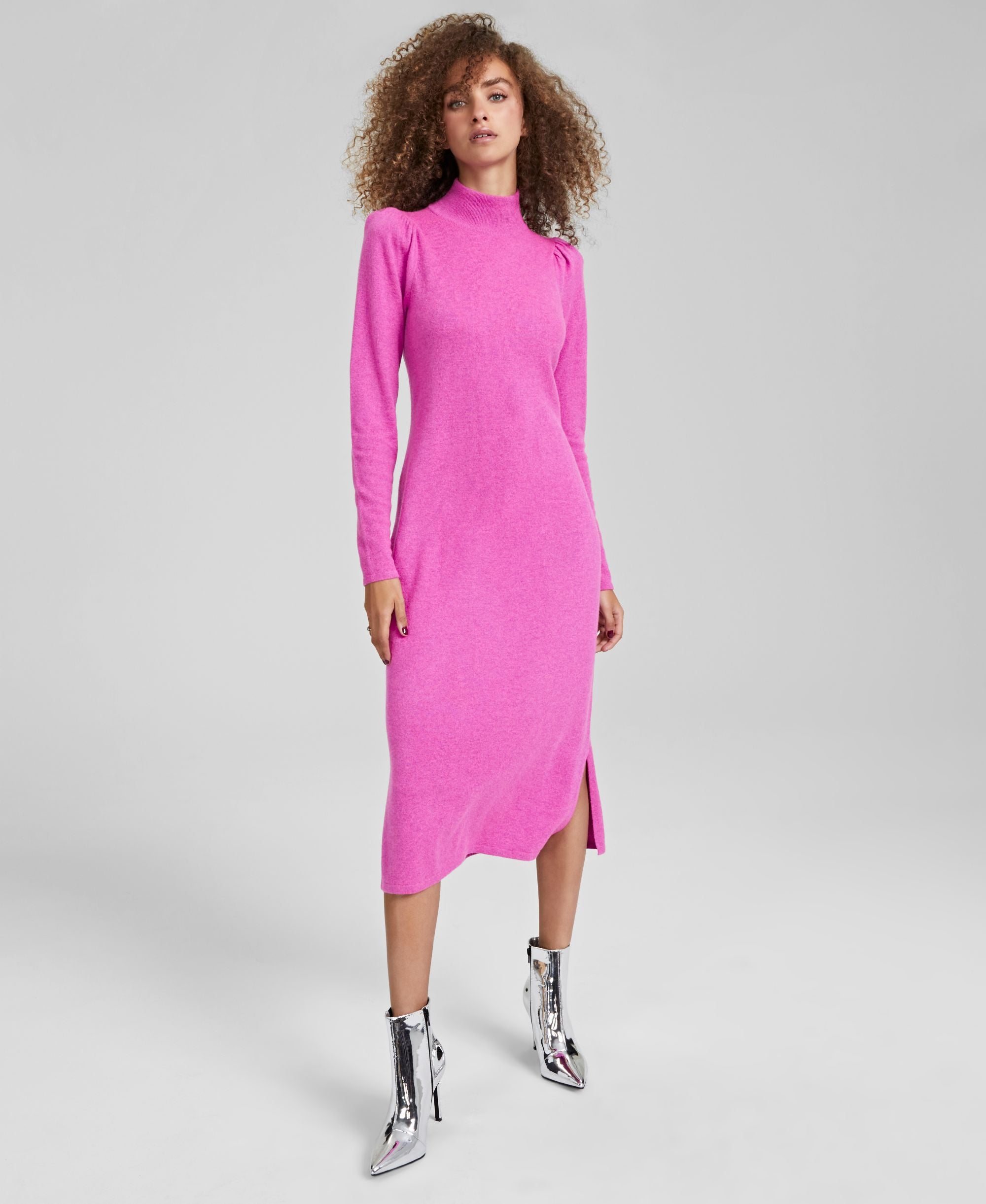 Charter Club Cashmere Mock Neck Midi Dress