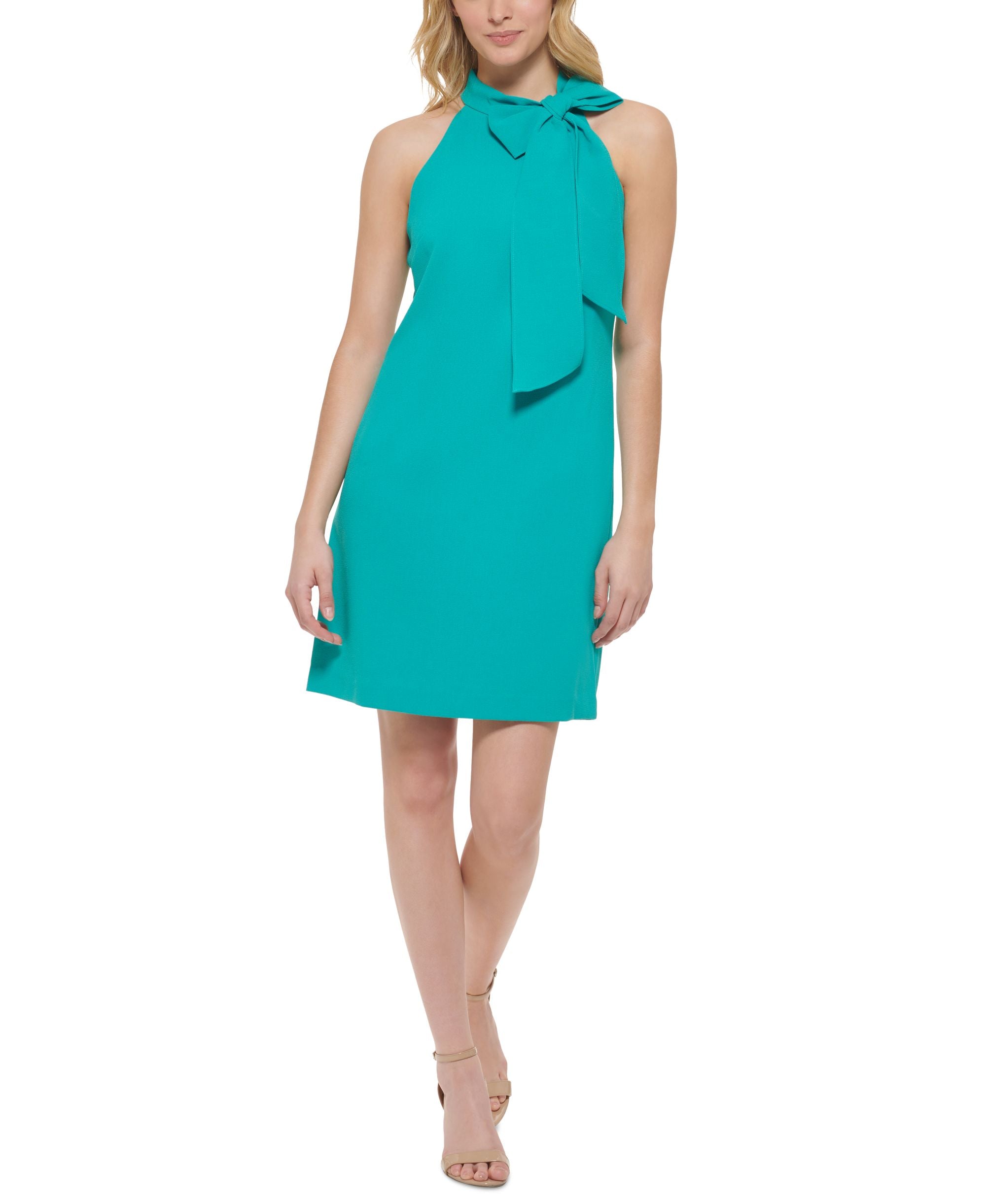 Vince Camuto Bow Neck Halter Dress