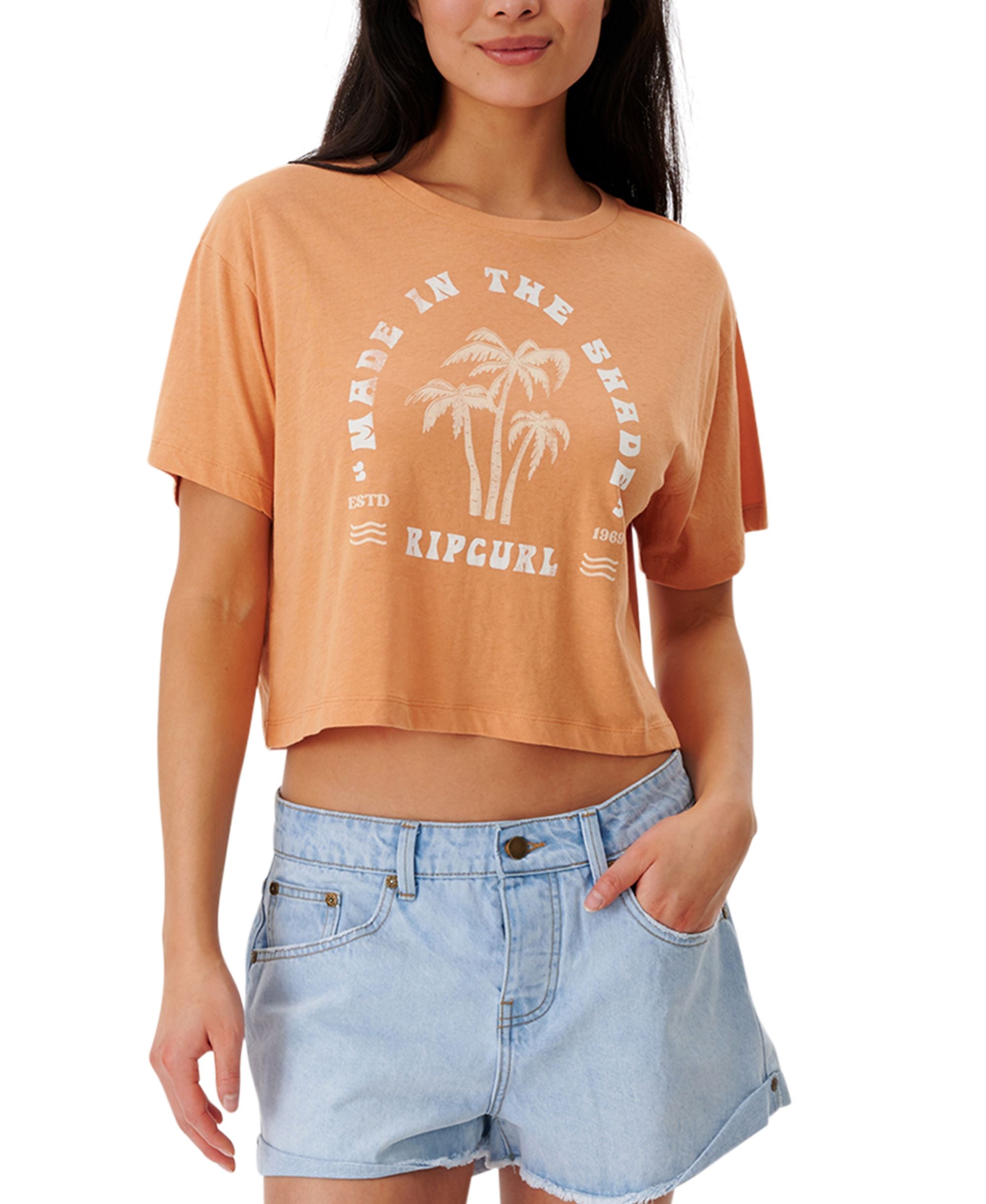 Juniors' Havana Shade Cropped T-Shirt