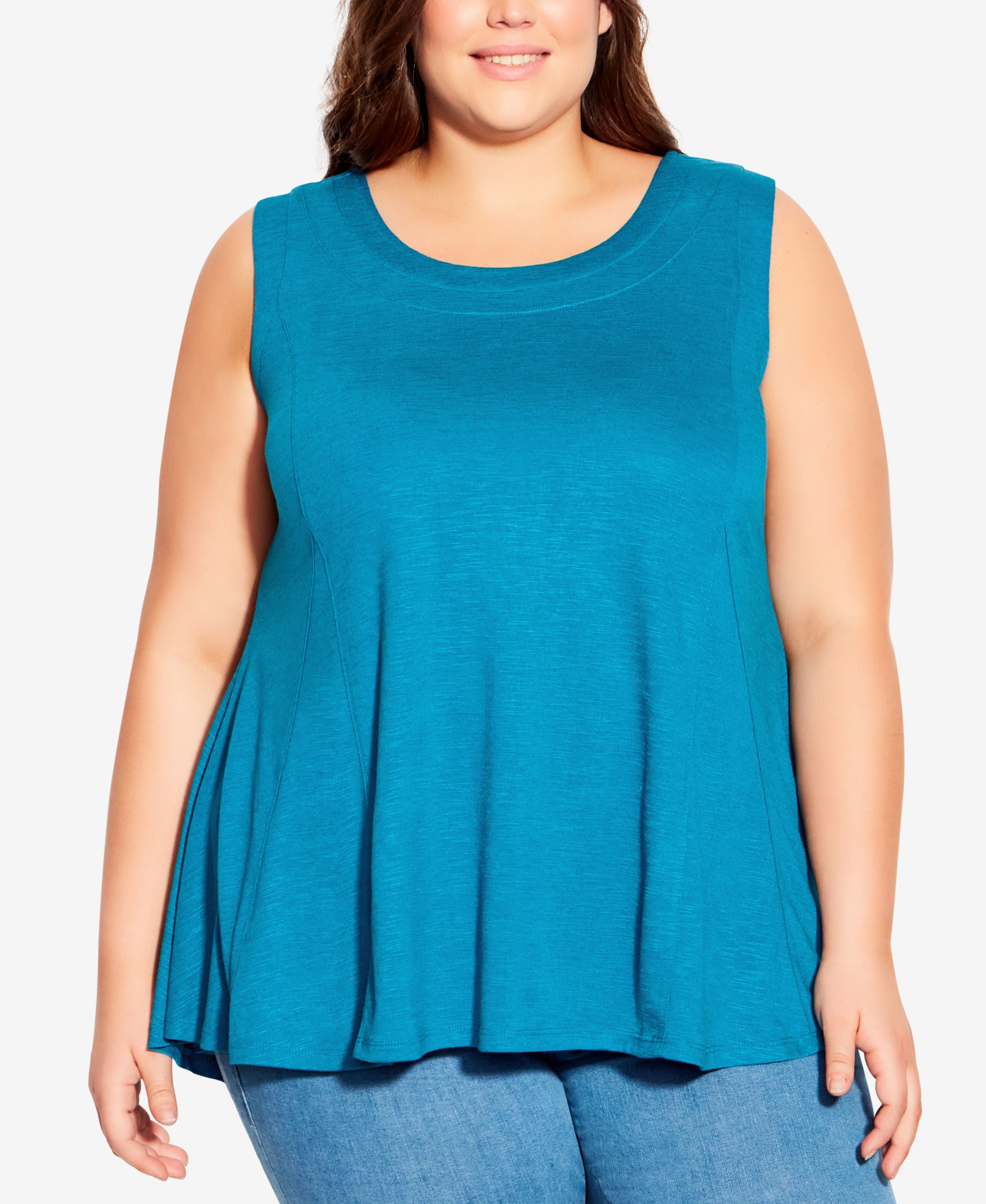 Plus Size Fit N Flare Tank Top