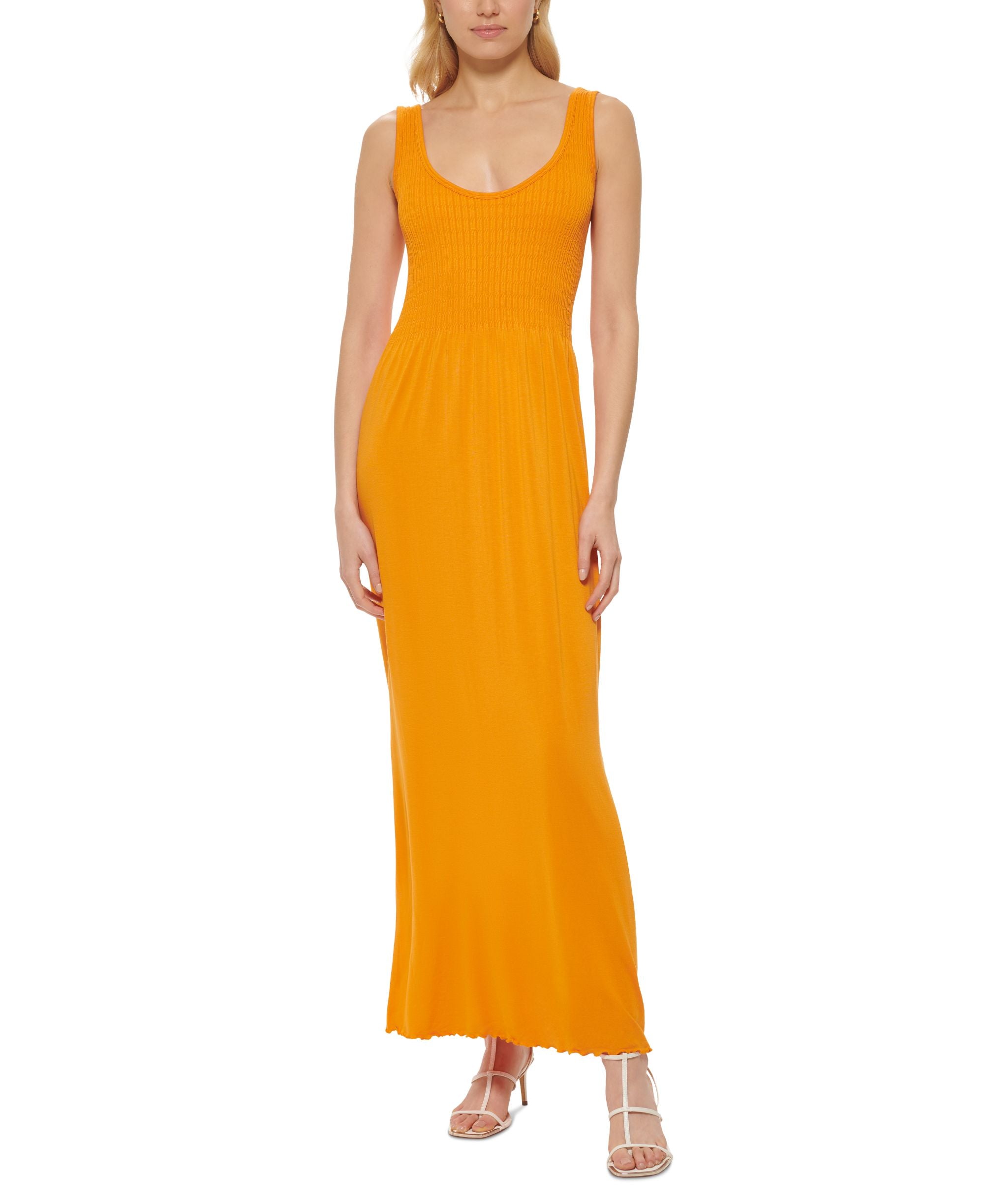 DKNY Jeans Womens Stitch Yoke Maxi Dress
