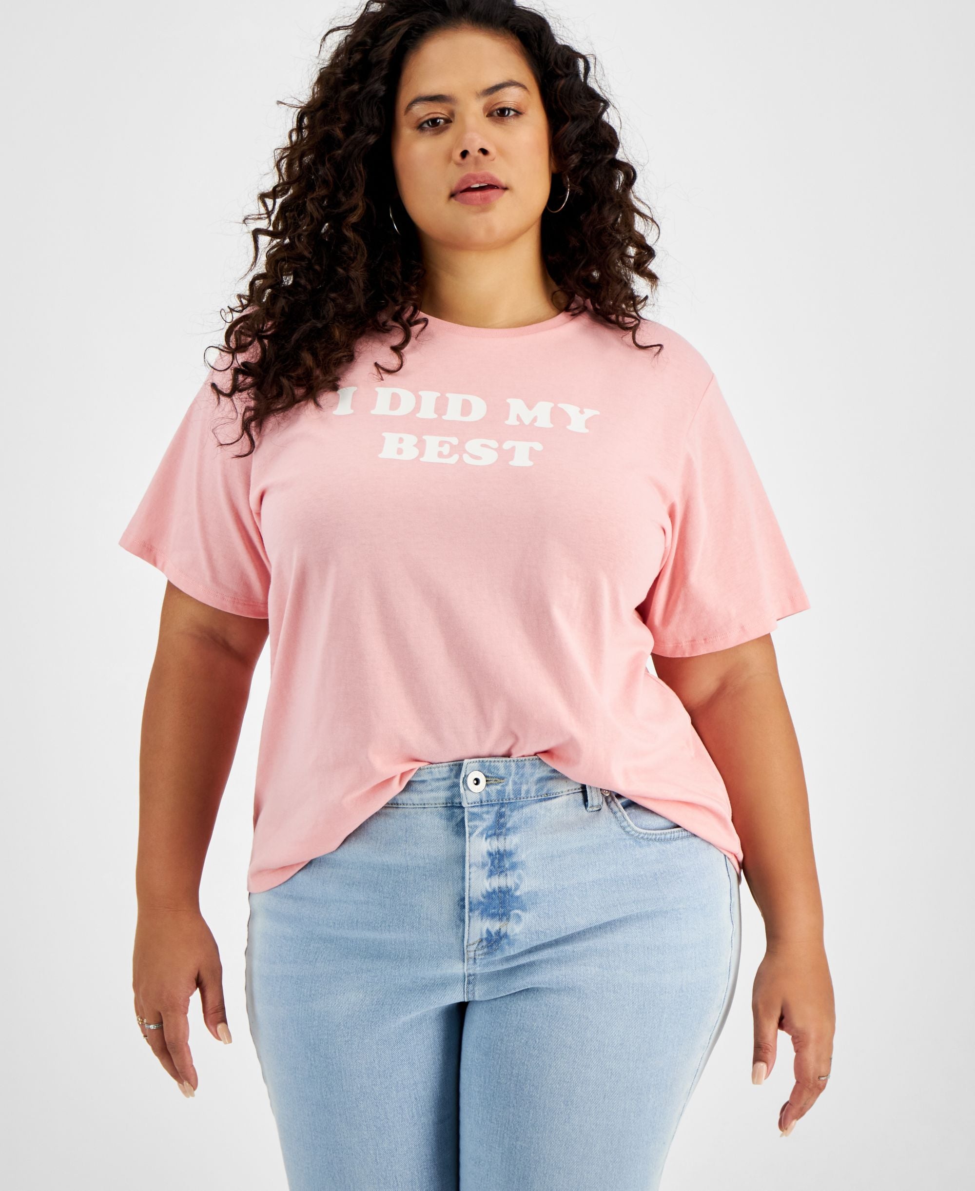 Trendy Plus Size I Did My Best Graphic T-Shirt