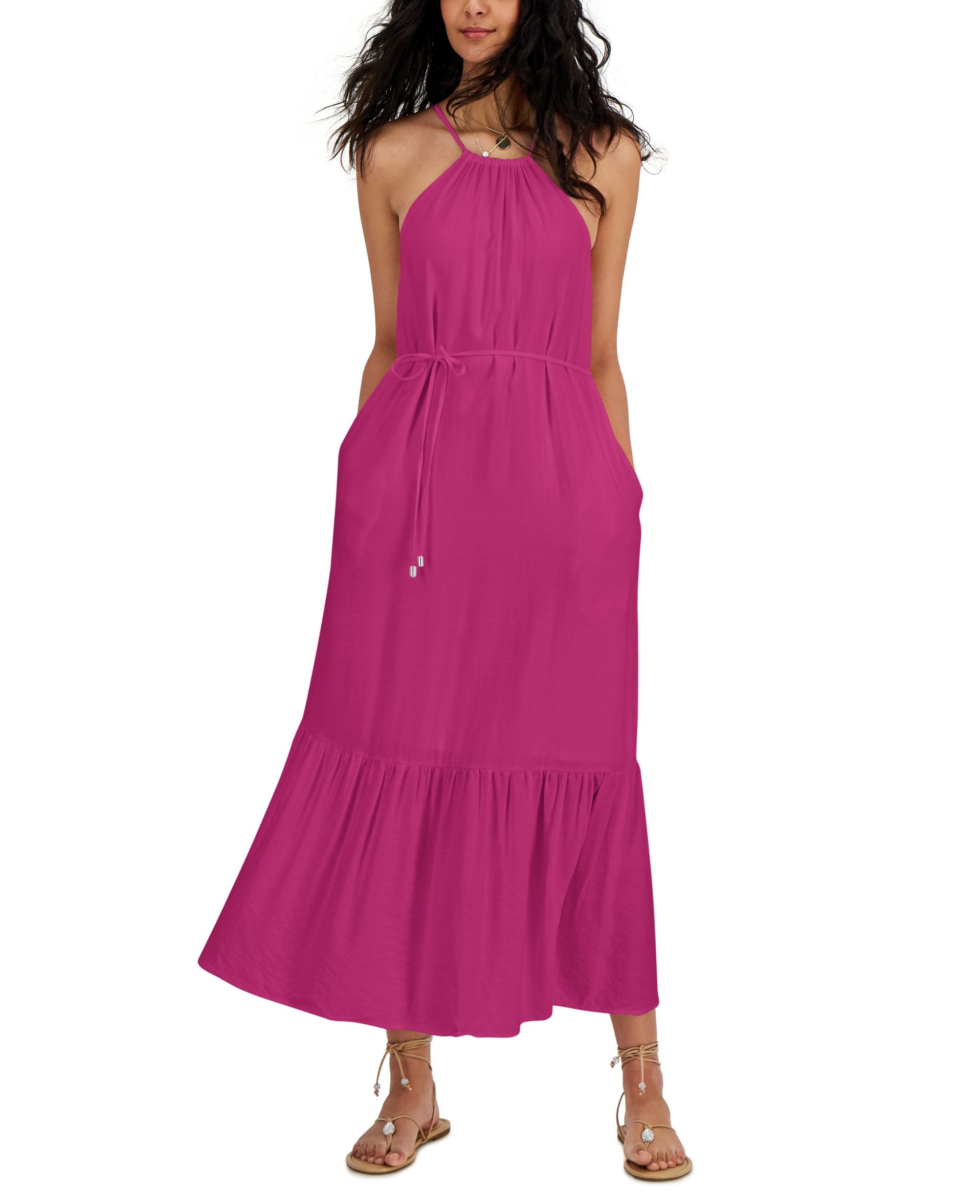 Women's Tiered Tie-Waist Dress