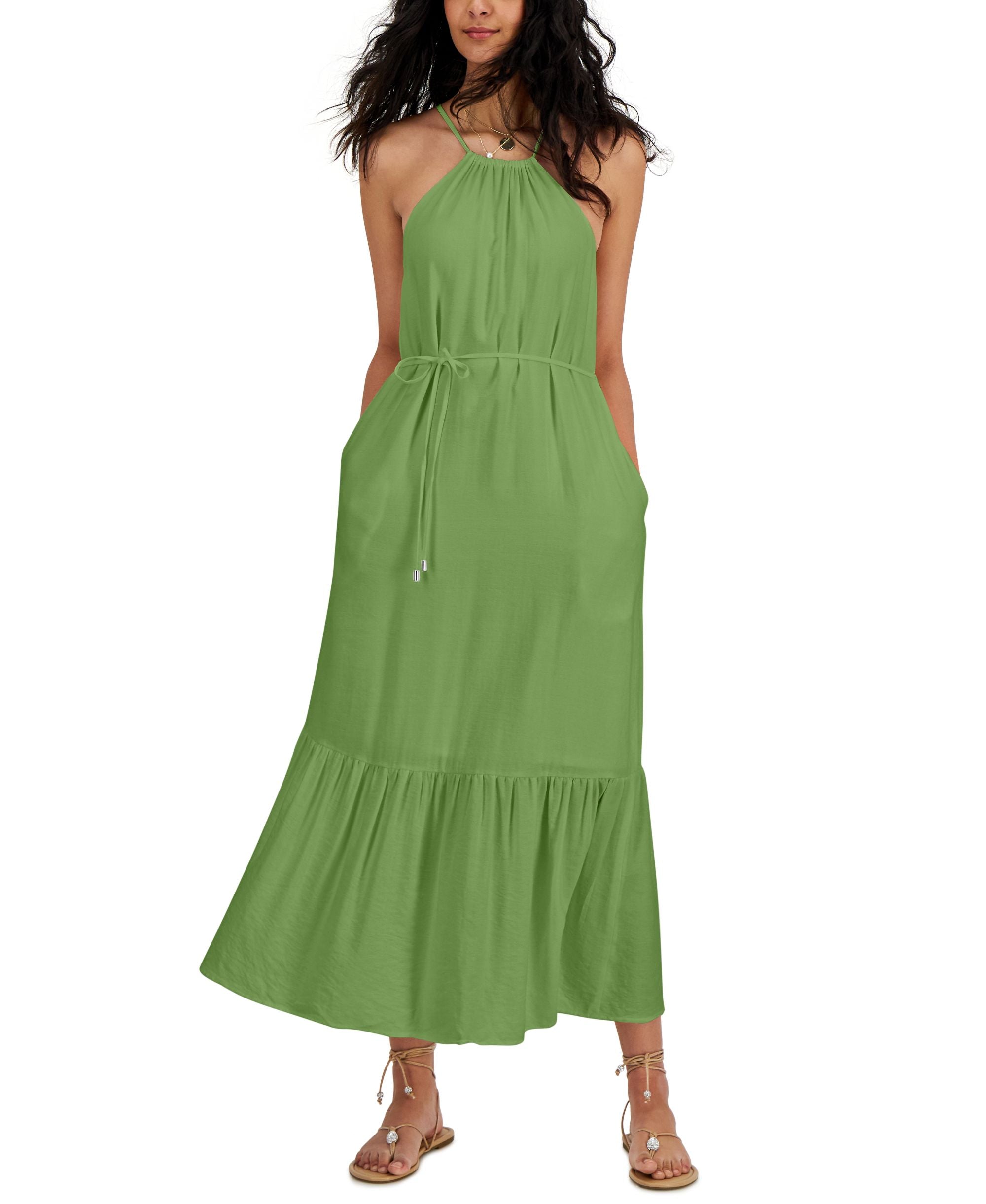 Women's Tiered Tie-Waist Dress