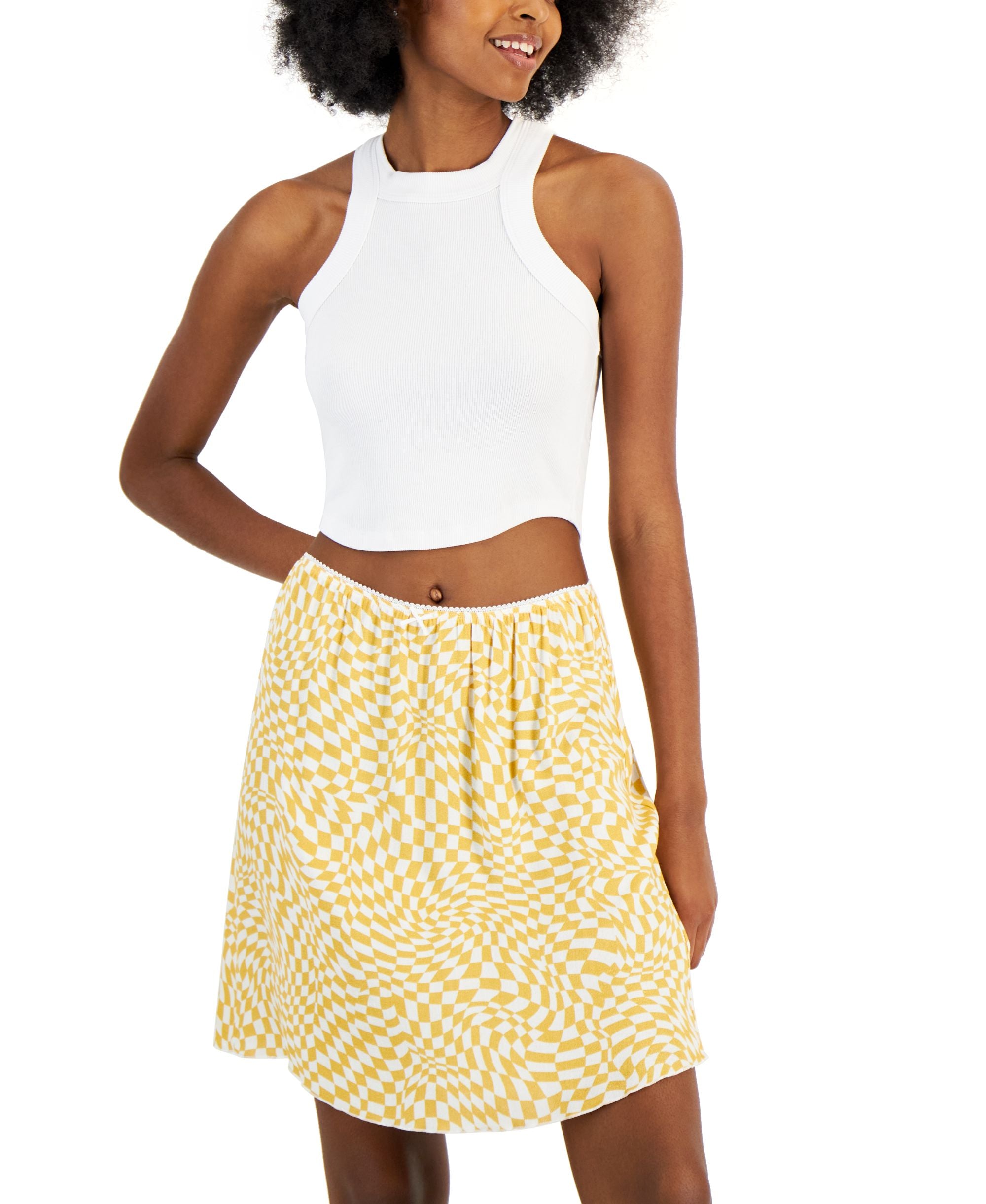 Juniors' Picot-Trim Skirt