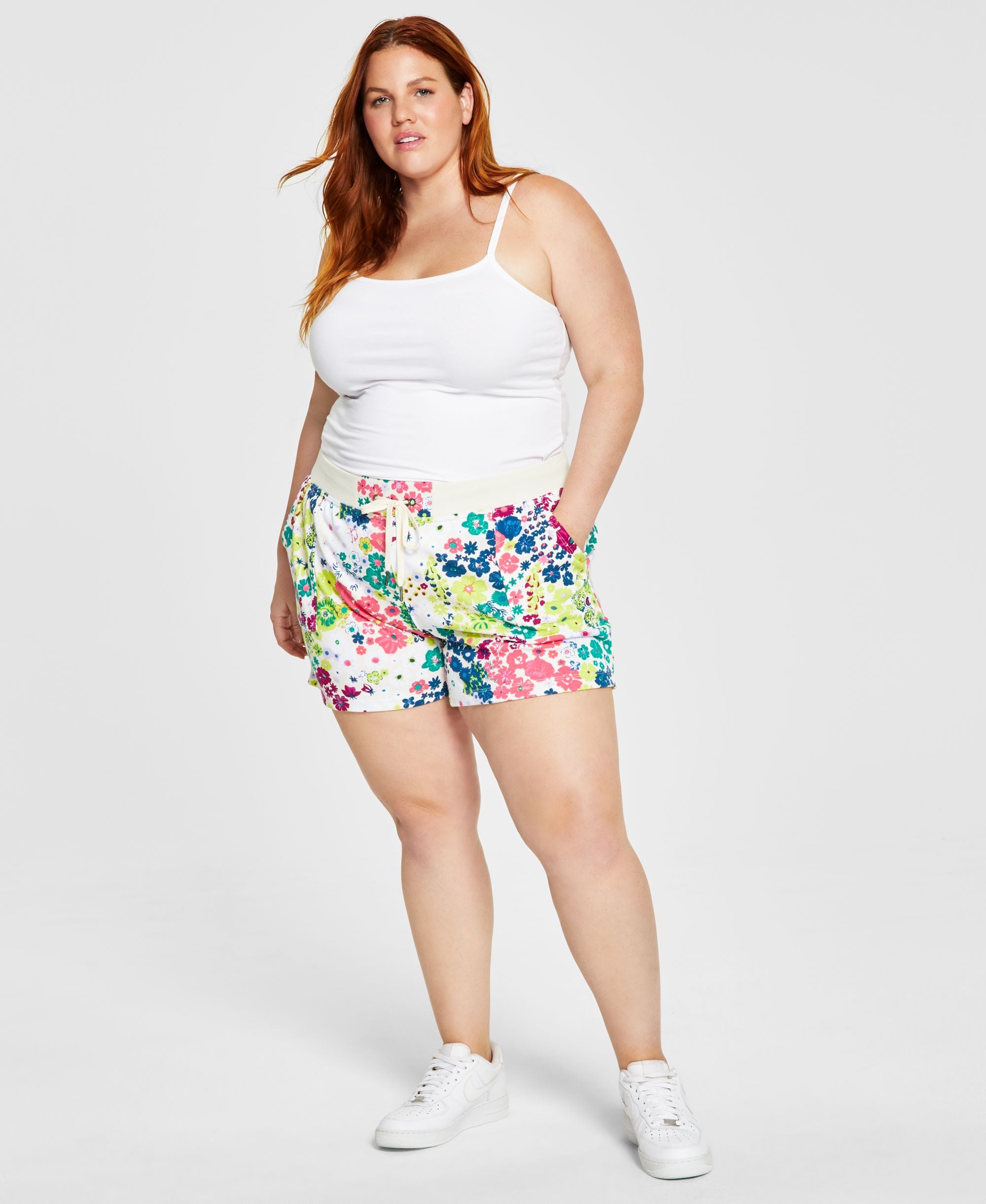 Champion Plus Size Printed Drawstring Shorts